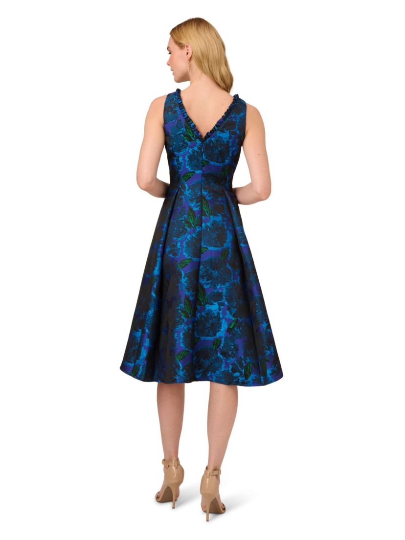 Ruffle Jacquard Dress