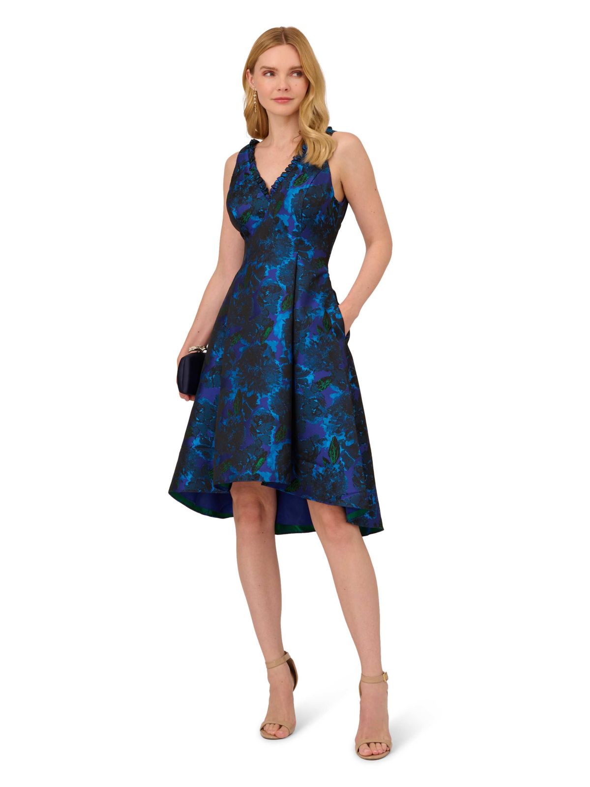 Ruffle Jacquard Dress