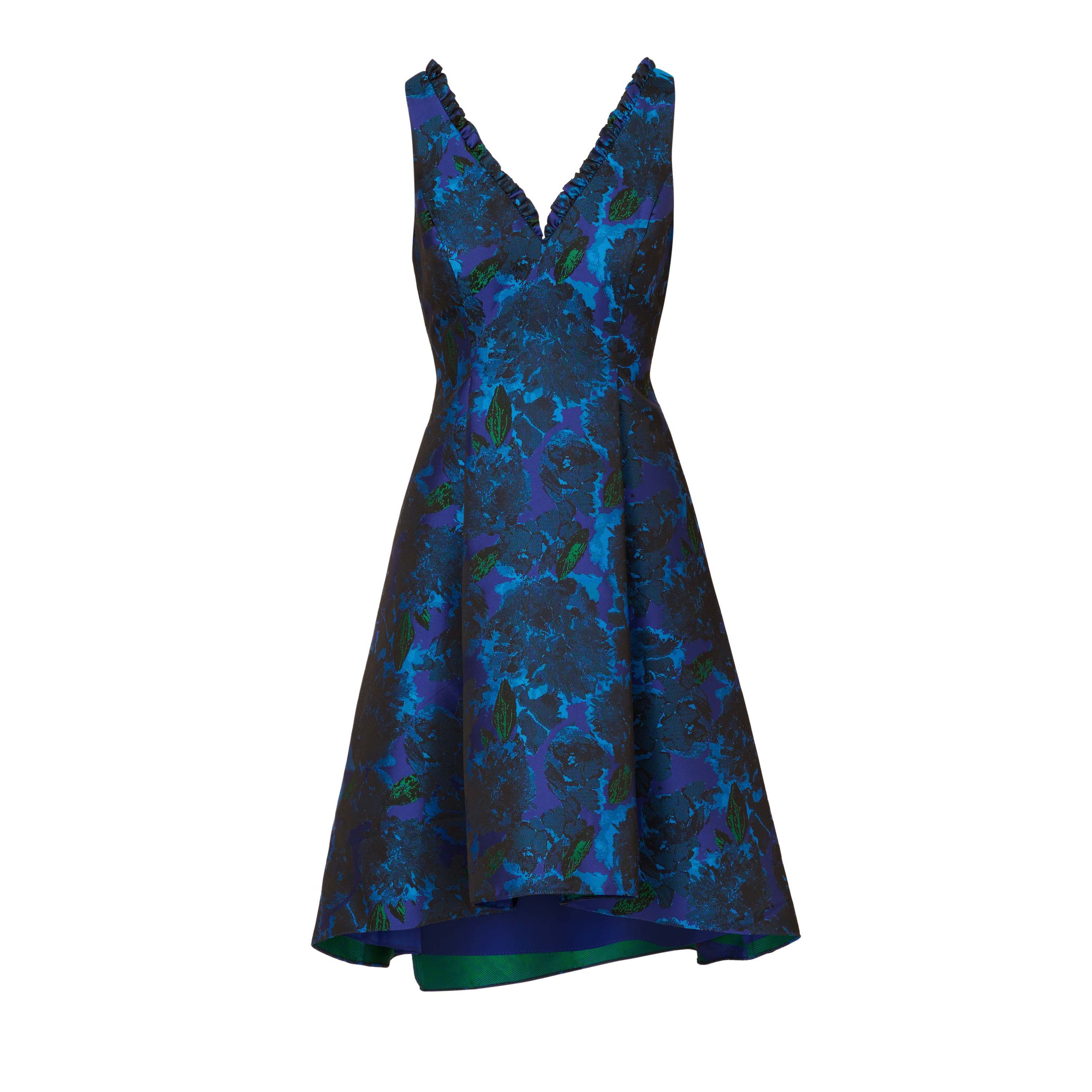 Ruffle Jacquard Dress