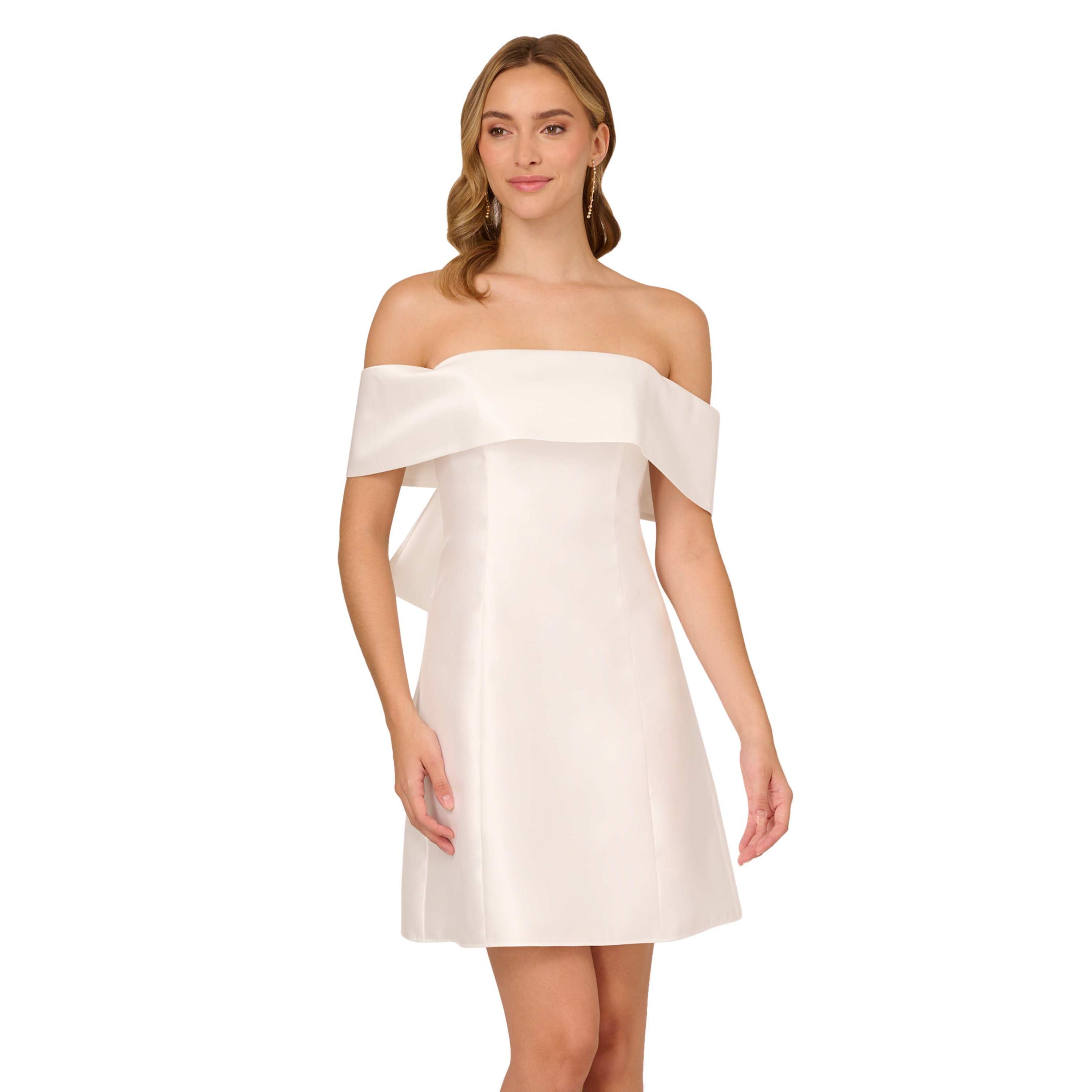 Mikado Bow Short Dress