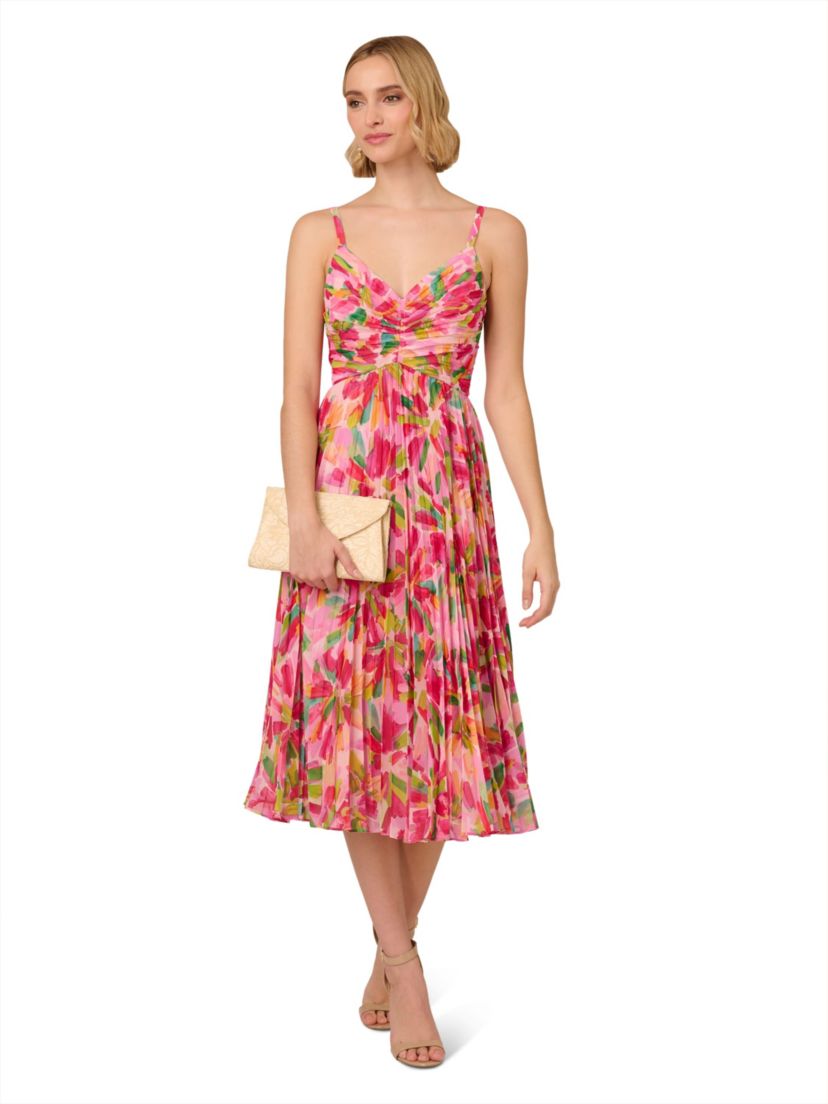 Pleated Midi Dress