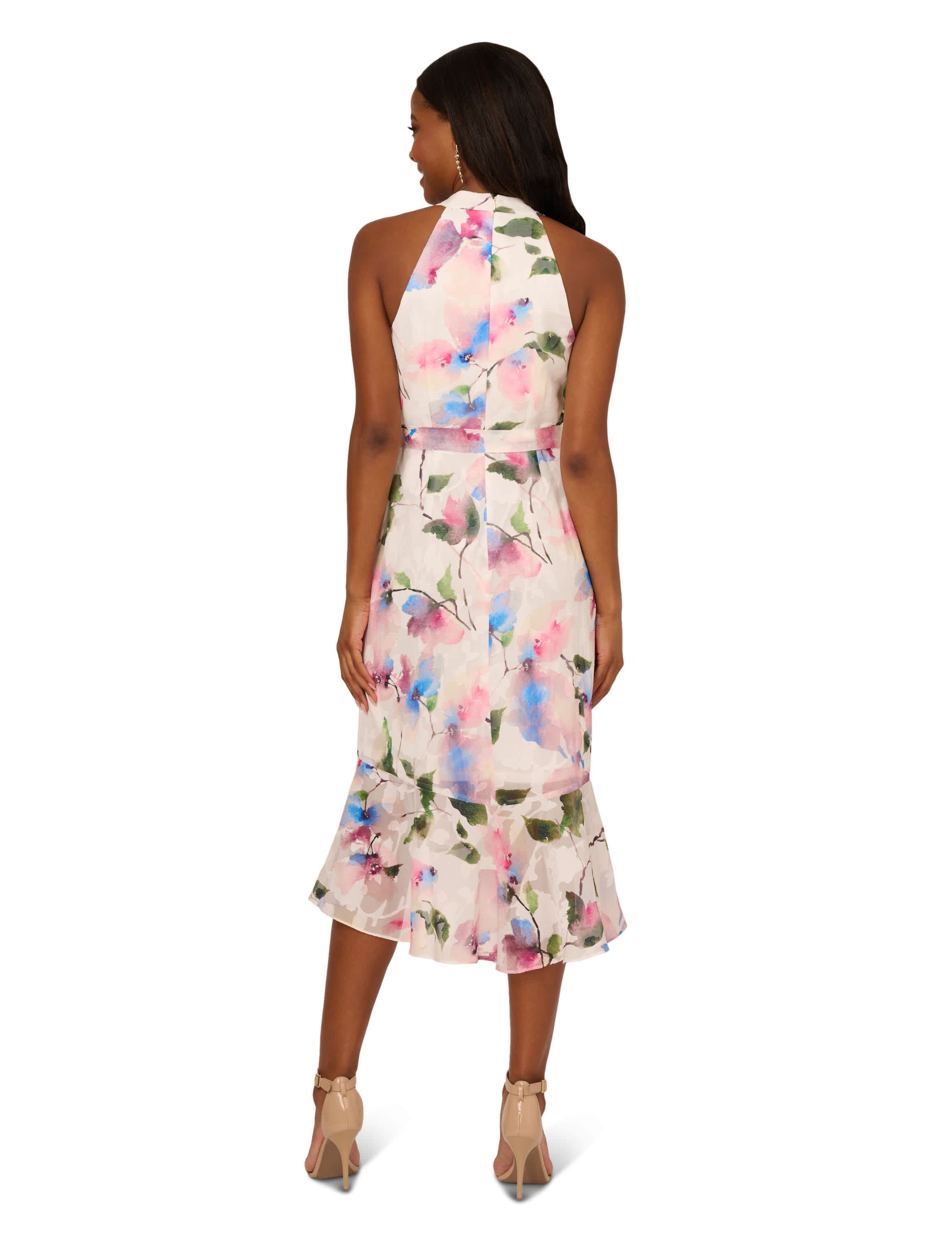 Printed High-Low Dress
