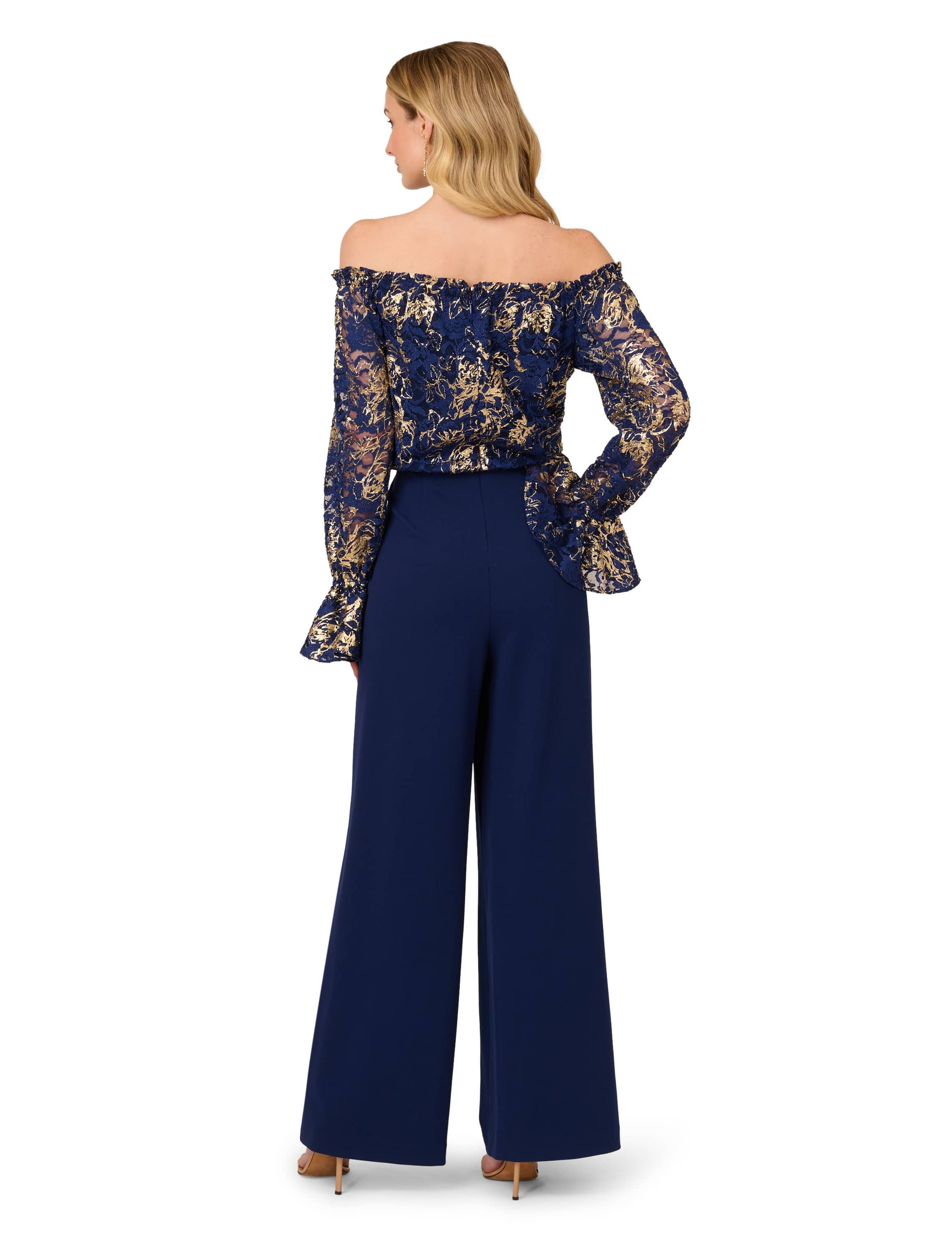 Lace And Crepe Jumpsuit