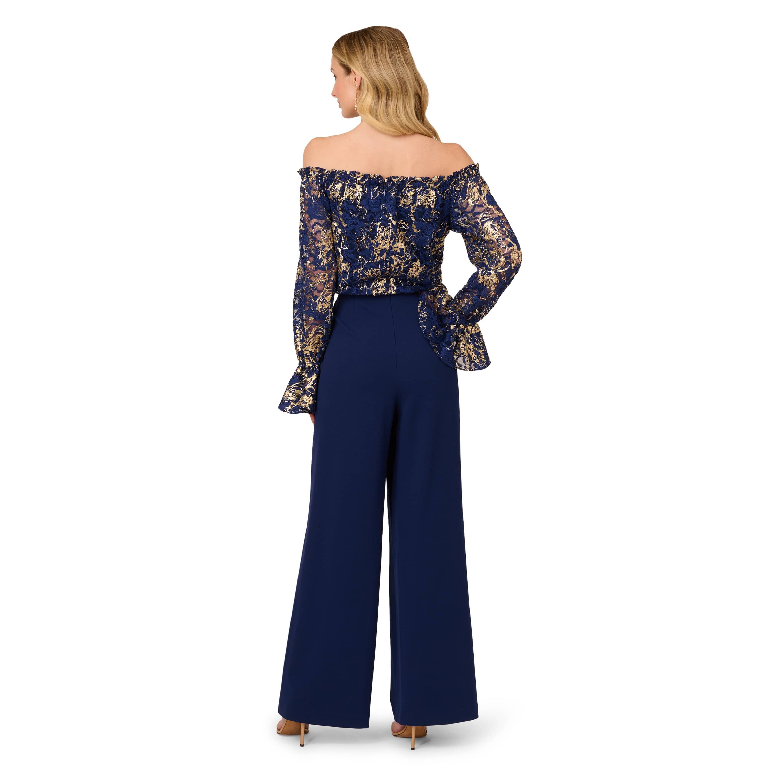 Lace And Crepe Jumpsuit