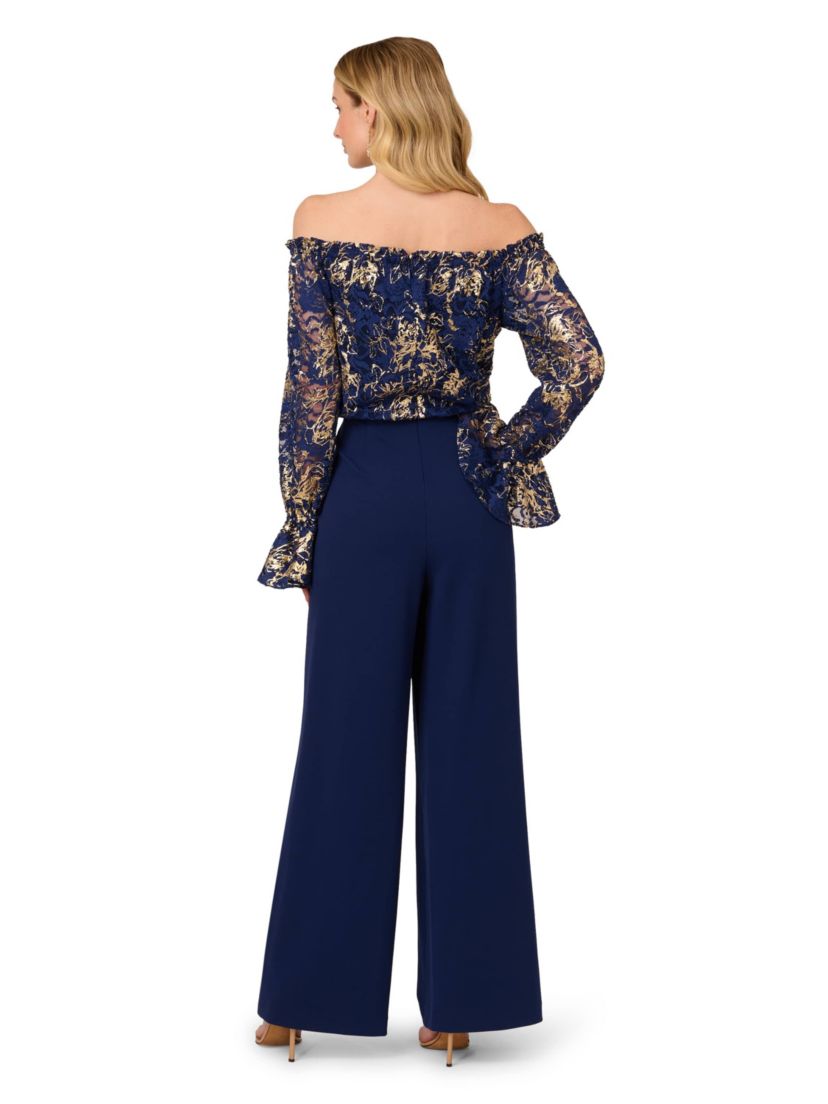 Lace And Crepe Jumpsuit