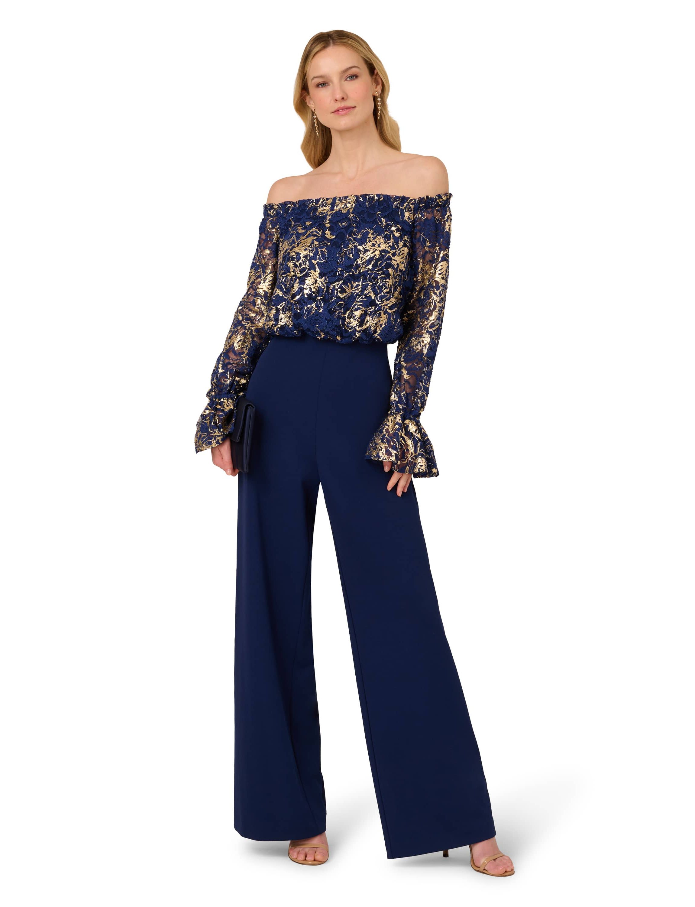Lace And Crepe Jumpsuit