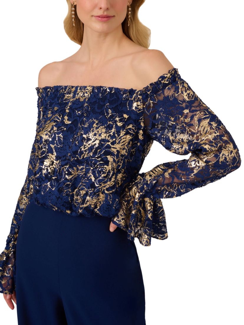 Lace And Crepe Jumpsuit