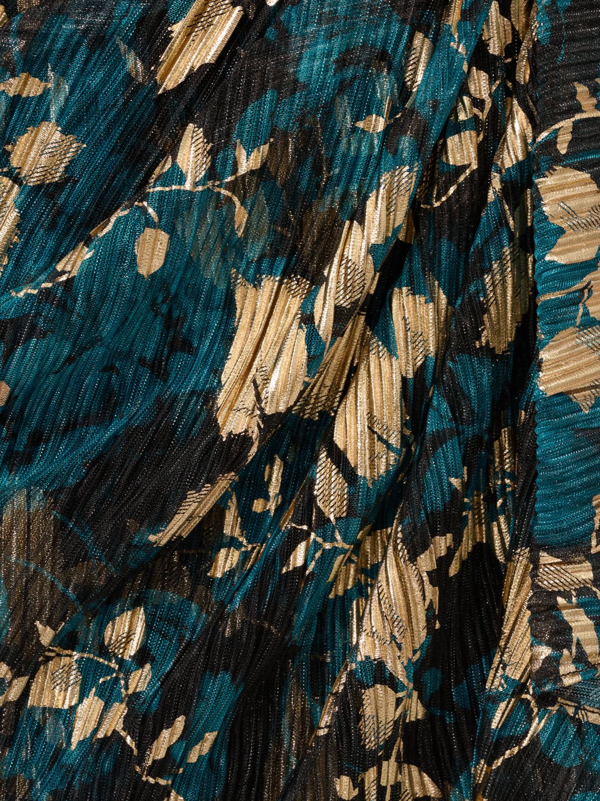 Crinkle Foil Wrap Dress