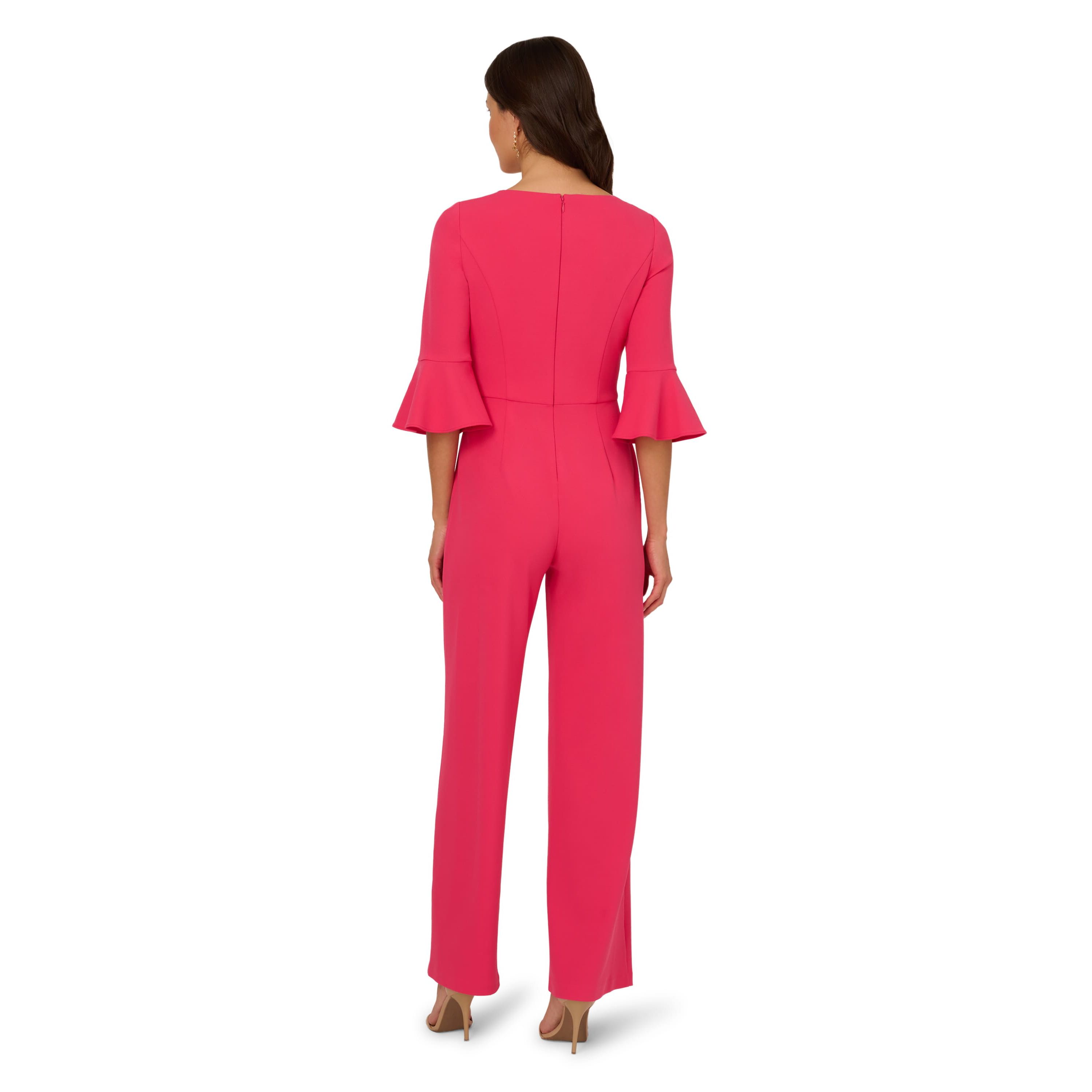 Knit Crepe Tie Front Jumpsuit