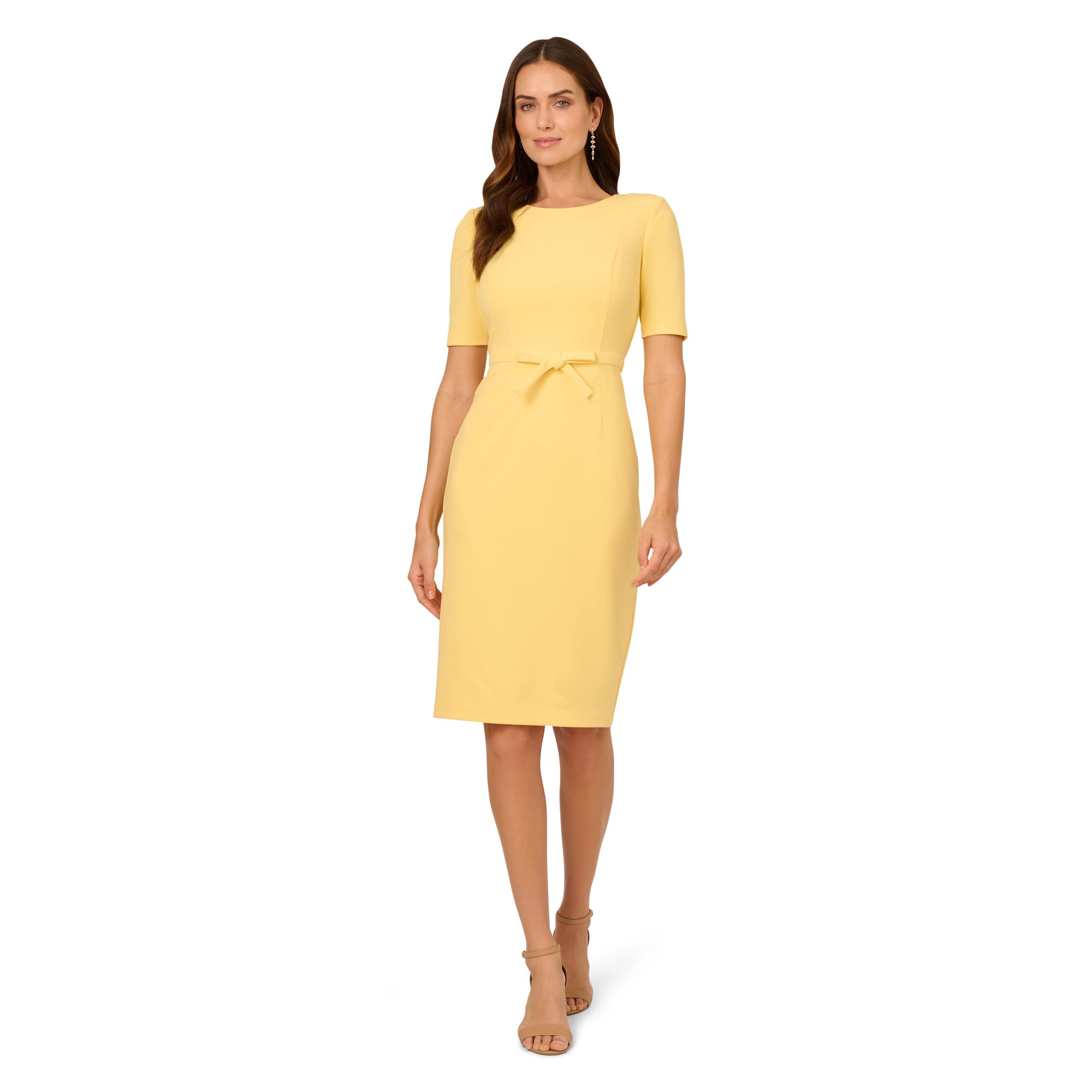 Mini Bow Front Sheath Dress
