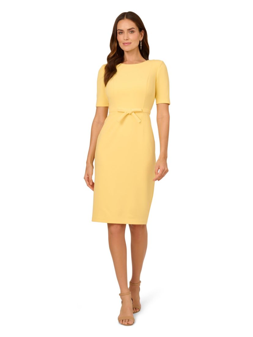 Mini Bow Front Sheath Dress