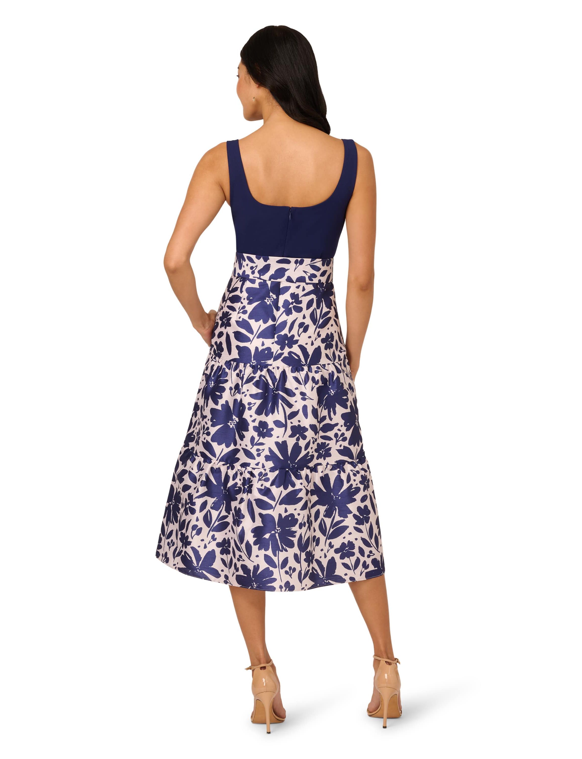 Combo Printed Ankle Dress