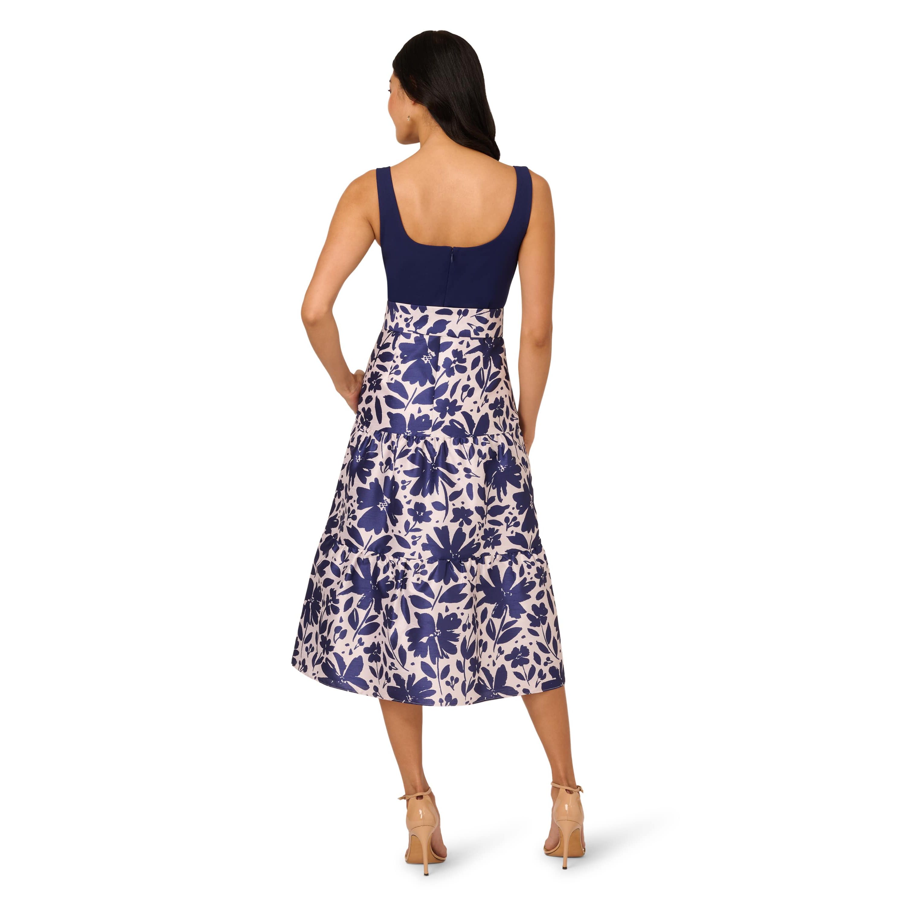 Combo Printed Ankle Dress