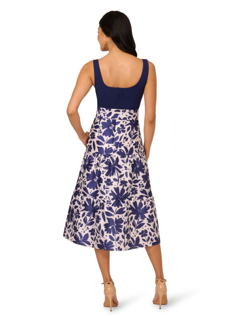 Combo Printed Ankle Dress