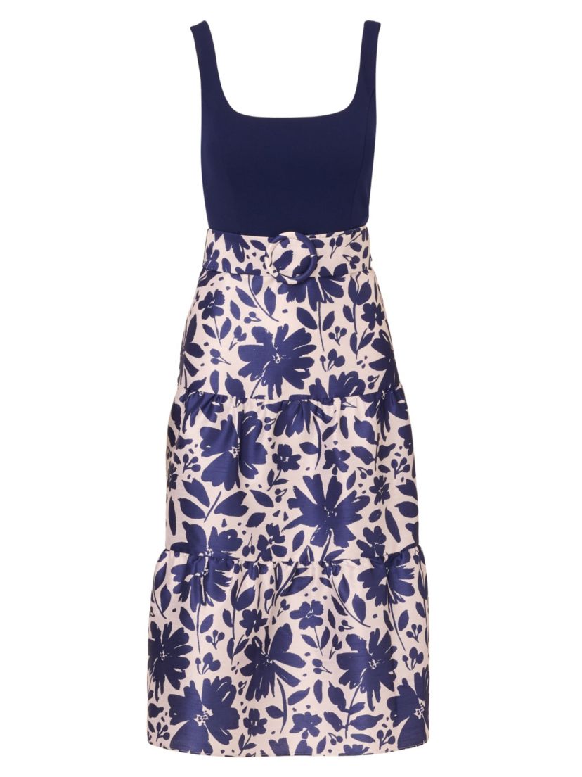 Combo Printed Ankle Dress