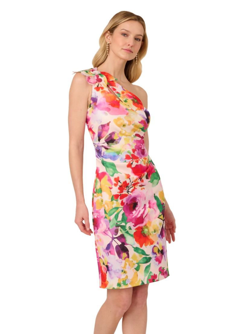 Print One Shoulder Dress