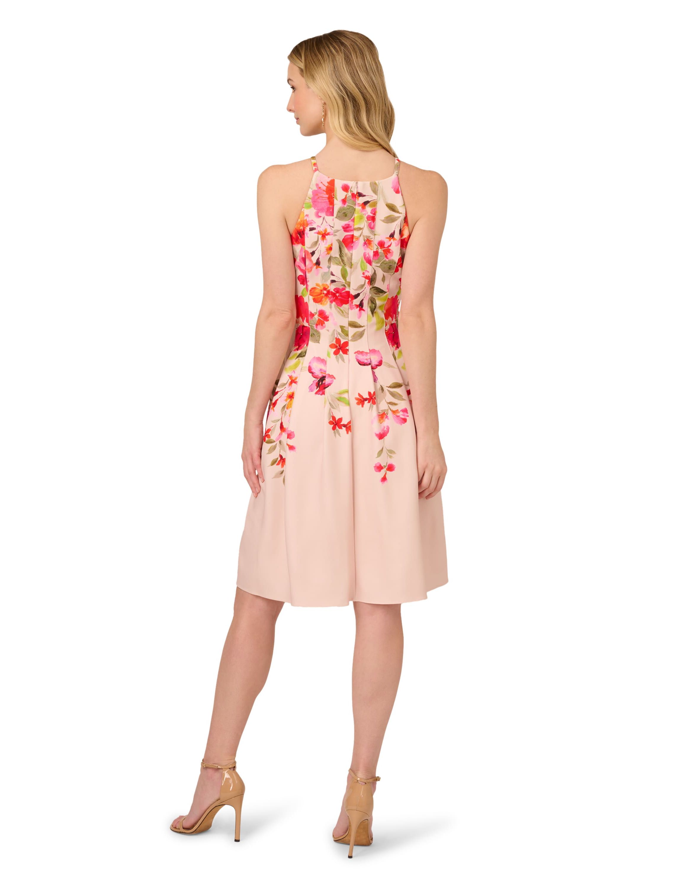 Floral Border Short Dress