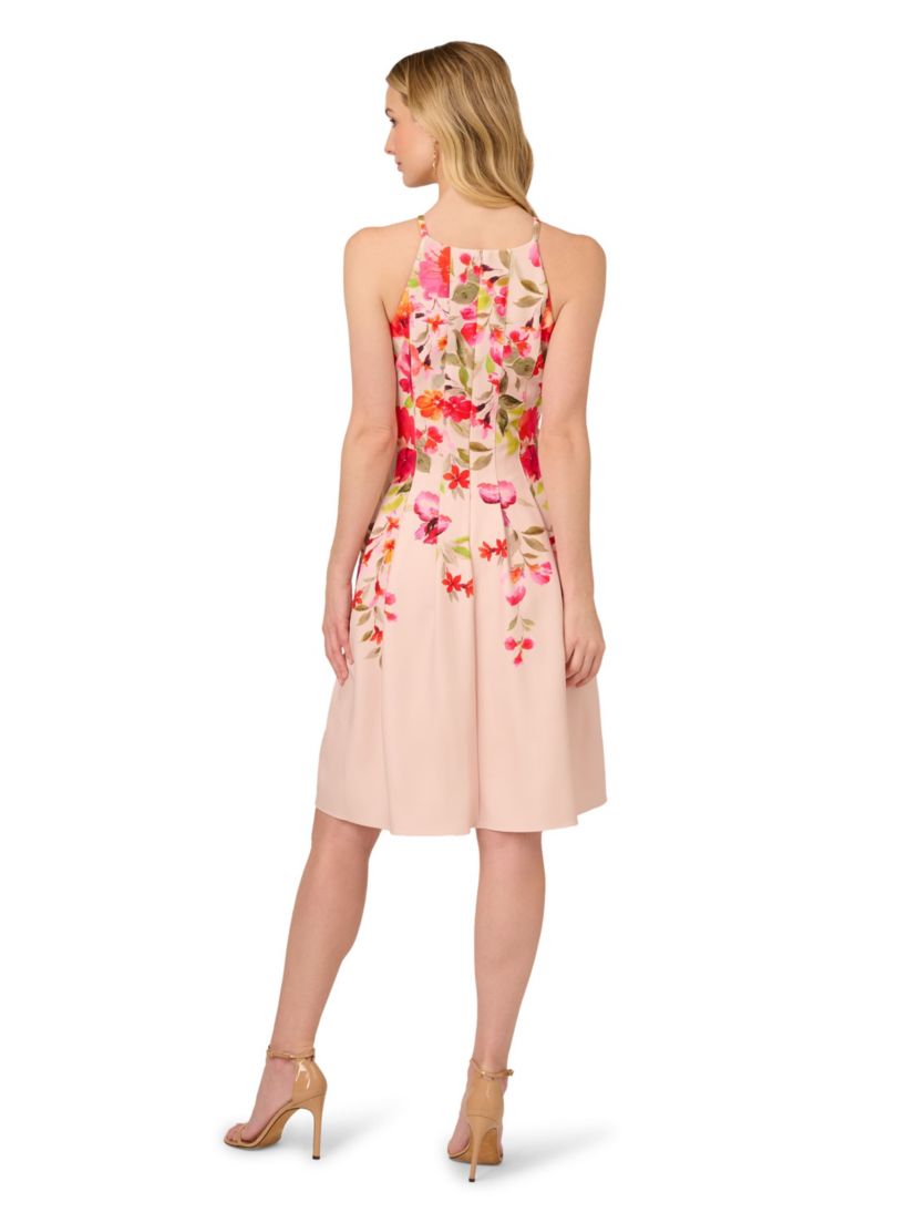 Floral Border Short Dress