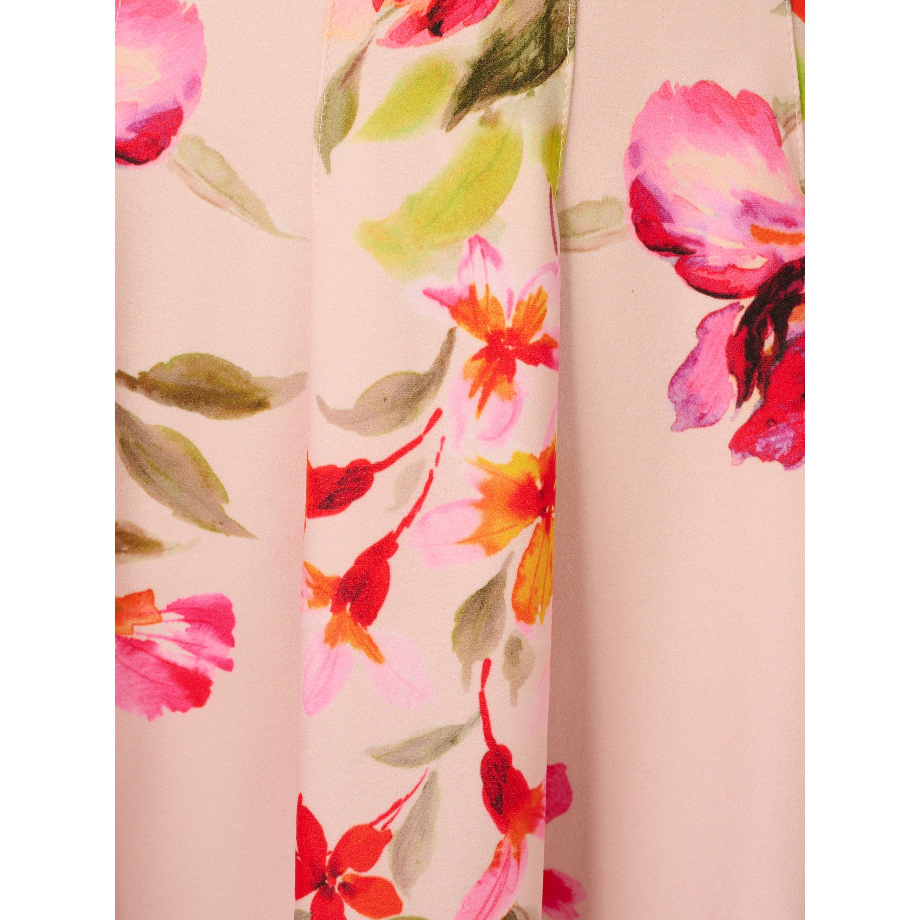 Floral Border Short Dress