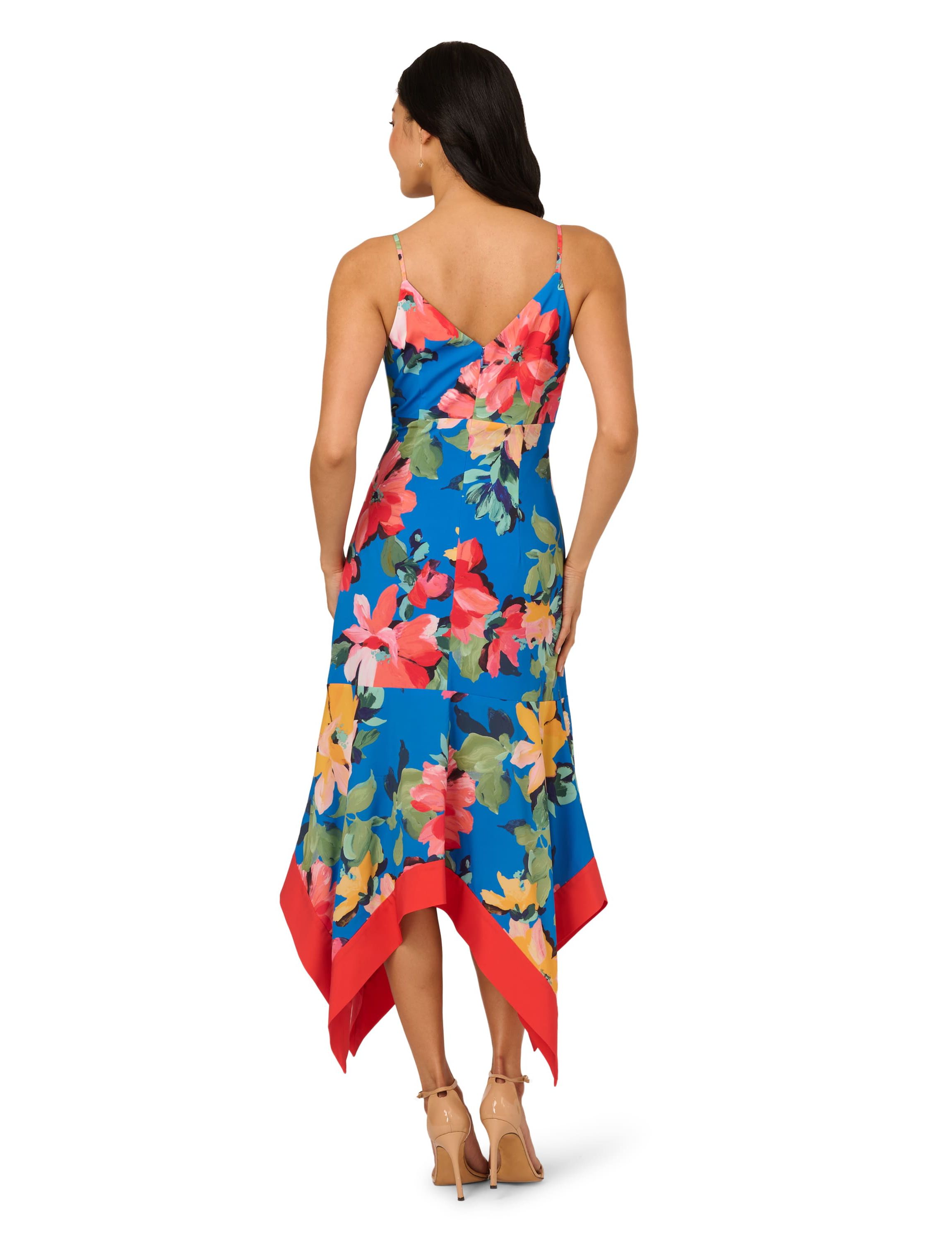 Handkerchief Floral Midi Dress