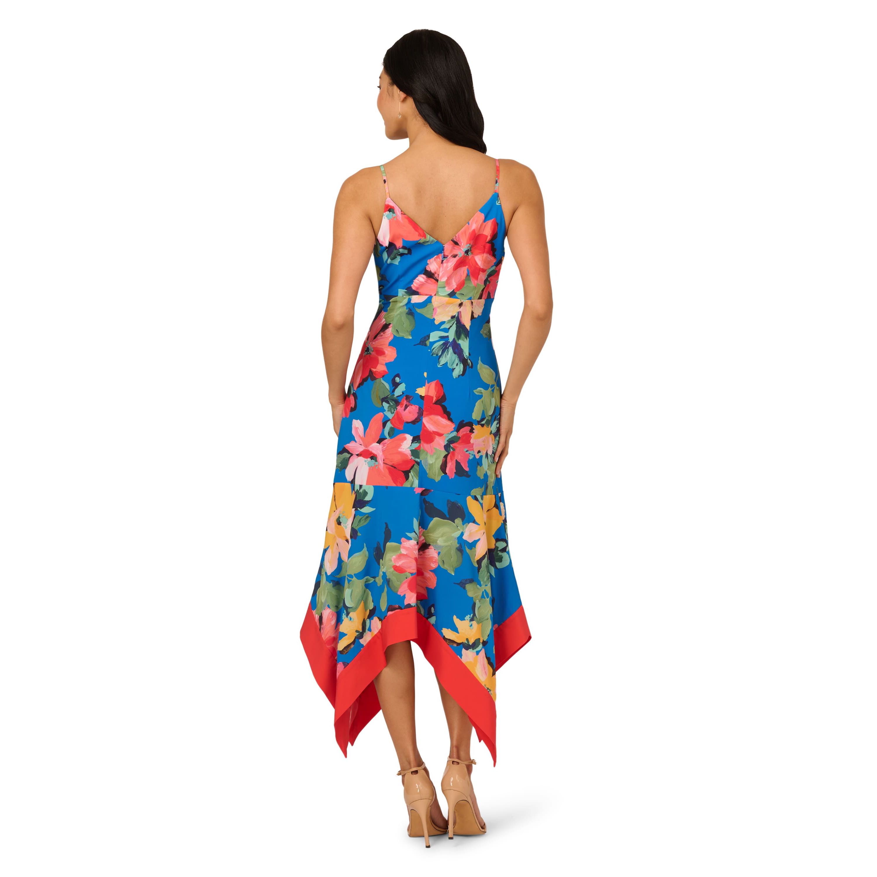 Handkerchief Floral Midi Dress