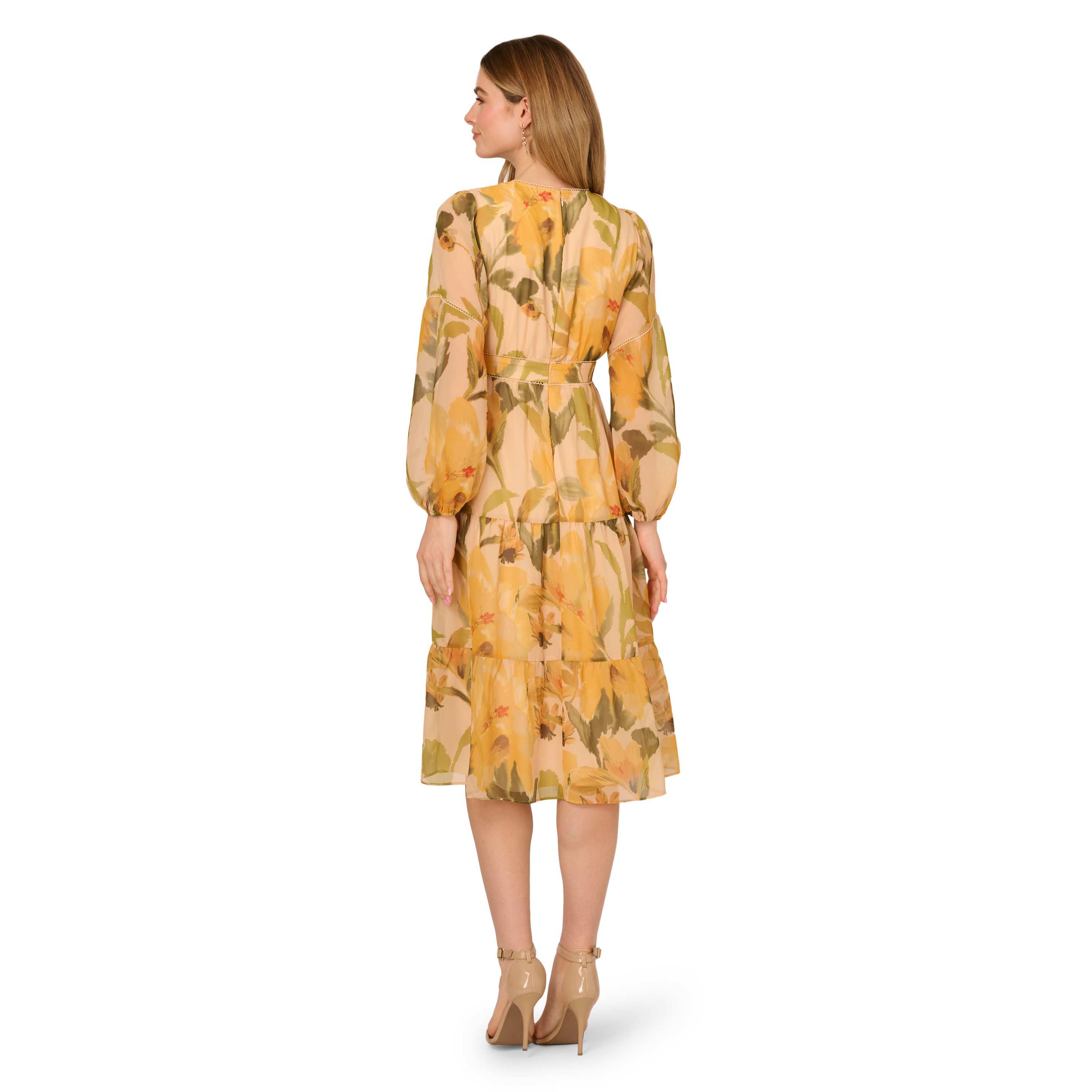 Floral Organza Midi Dress