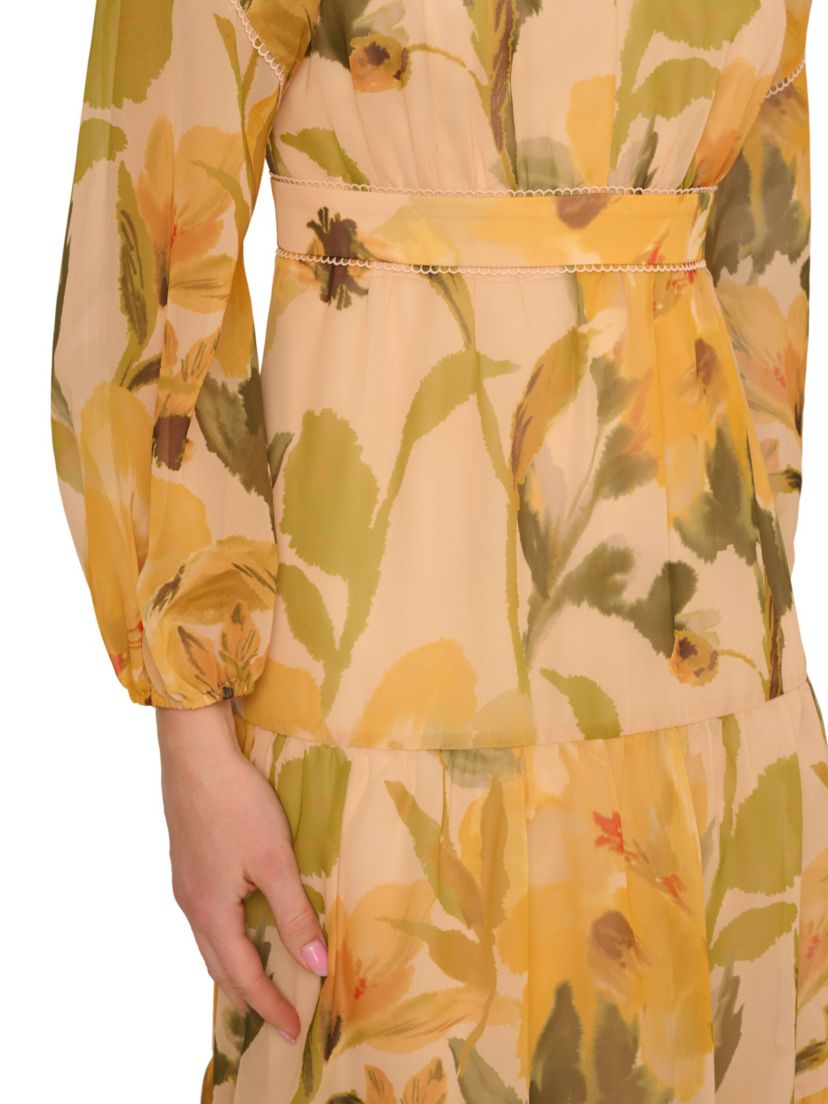 Floral Organza Midi Dress