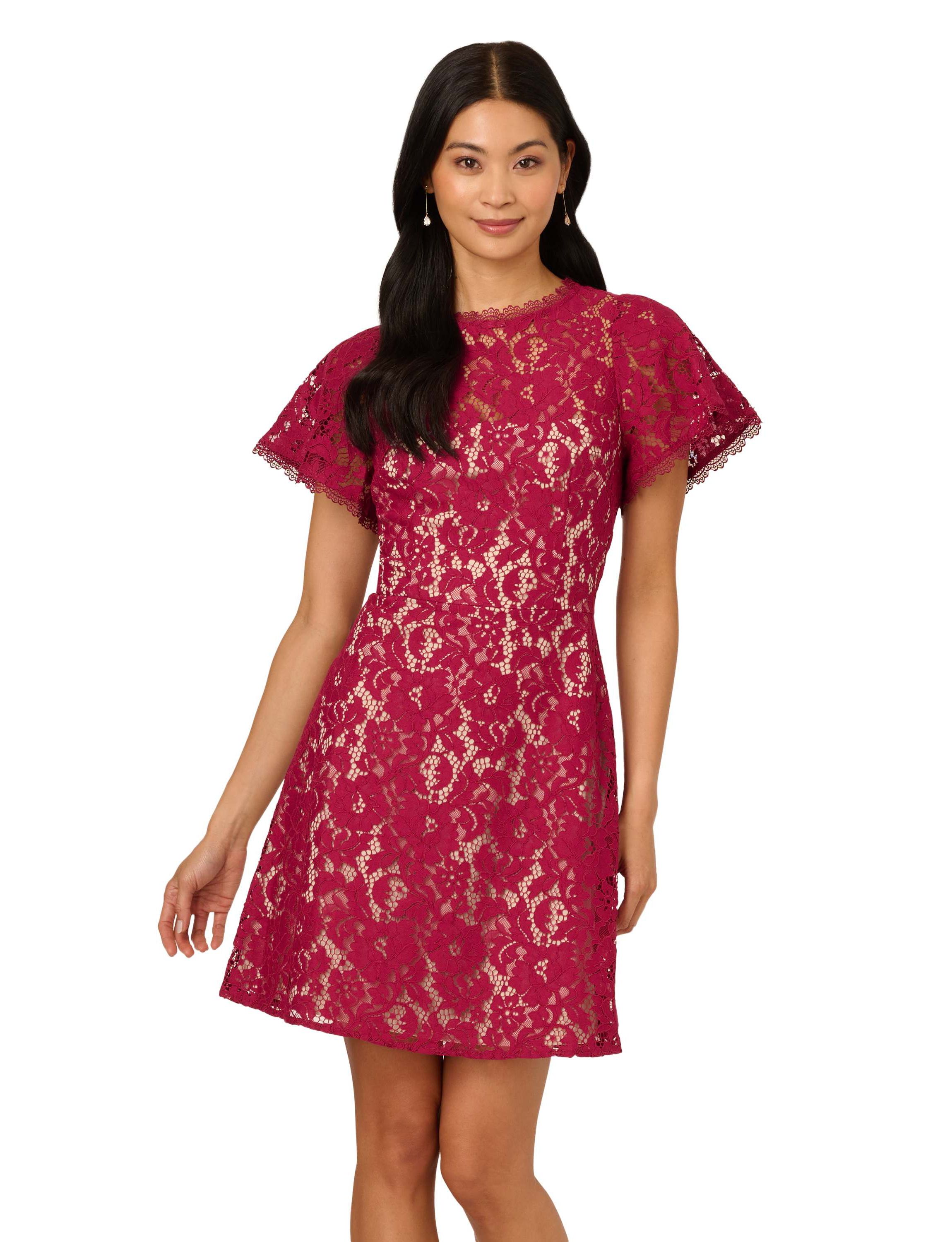 Lace Flounce Short Dress