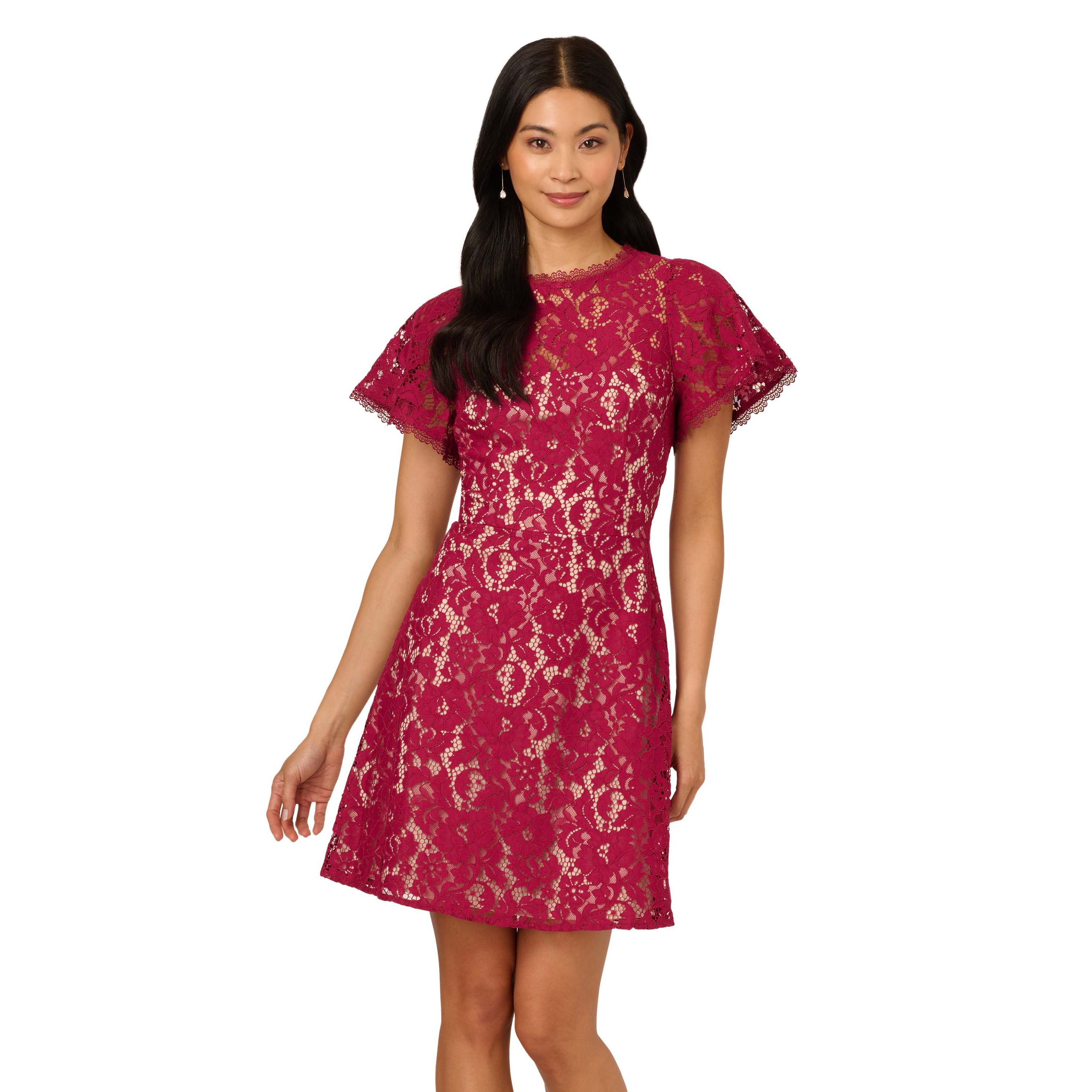 Lace Flounce Short Dress