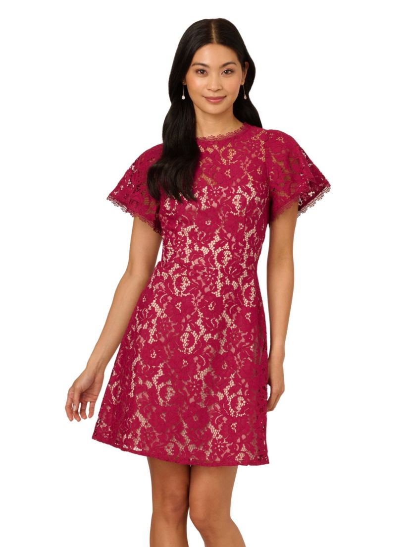 Lace Flounce Short Dress