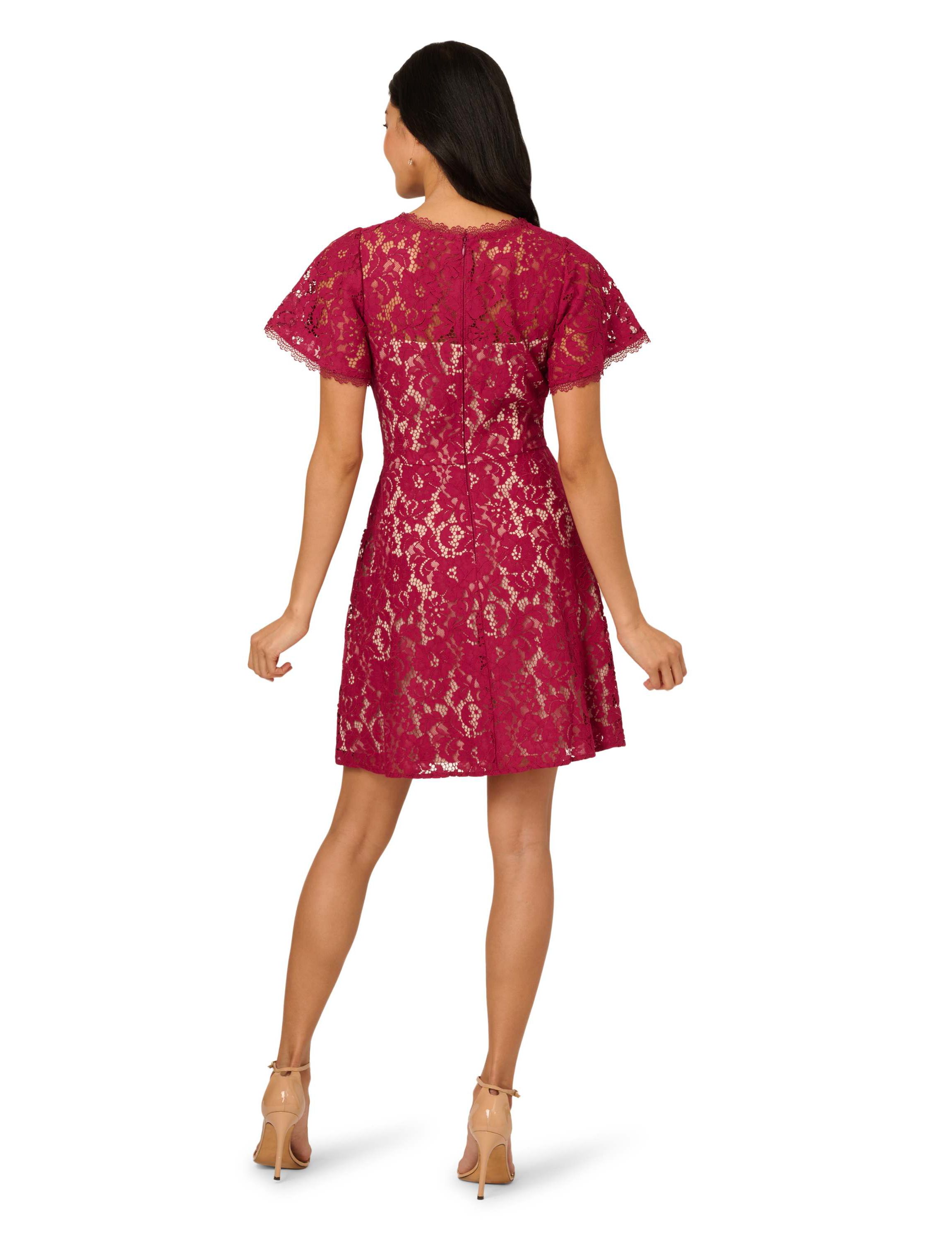 Lace Flounce Short Dress