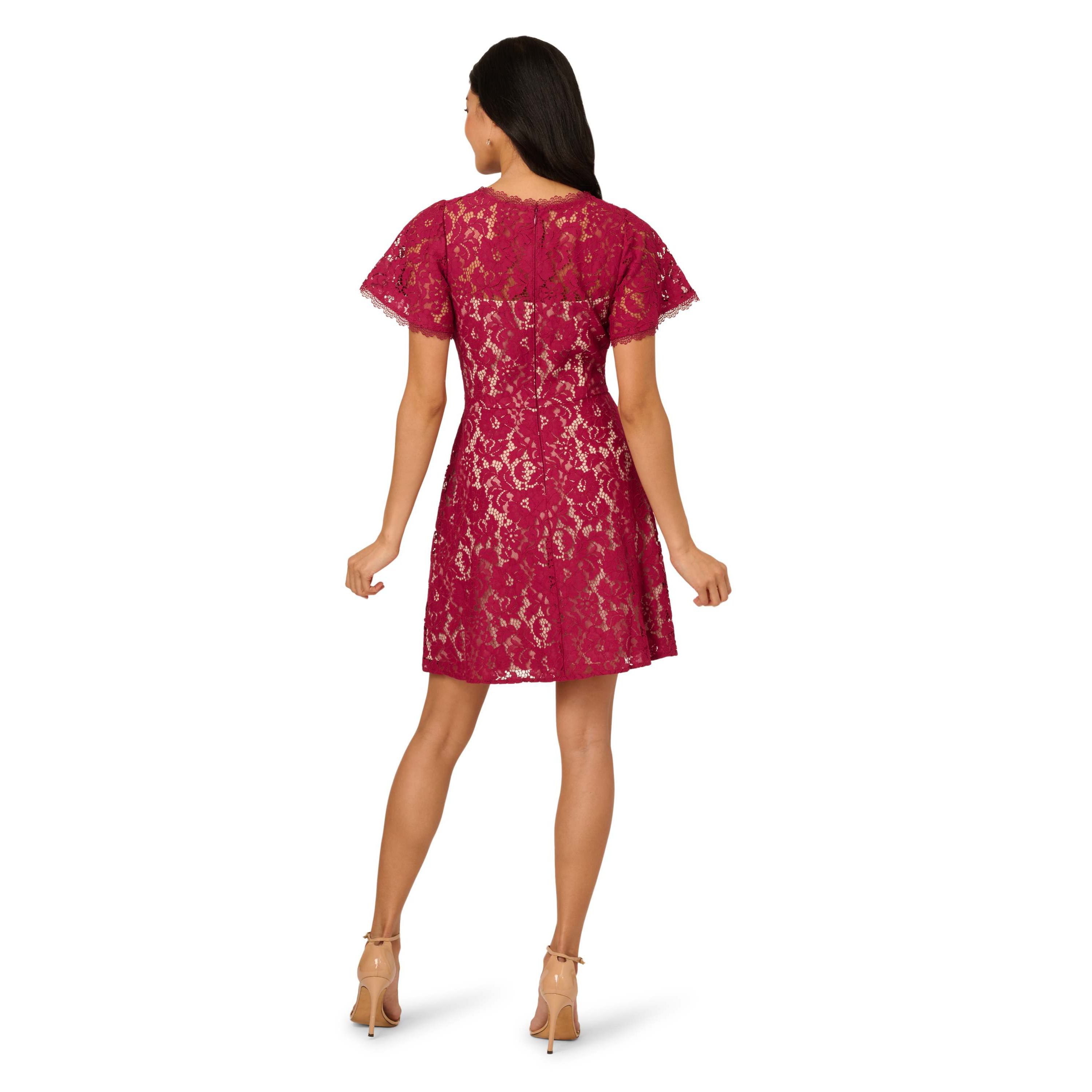 Lace Flounce Short Dress