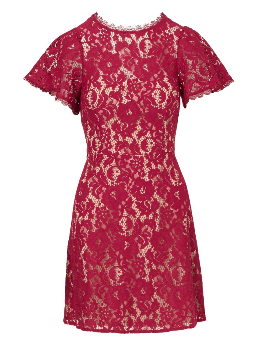 Lace Flounce Short Dress