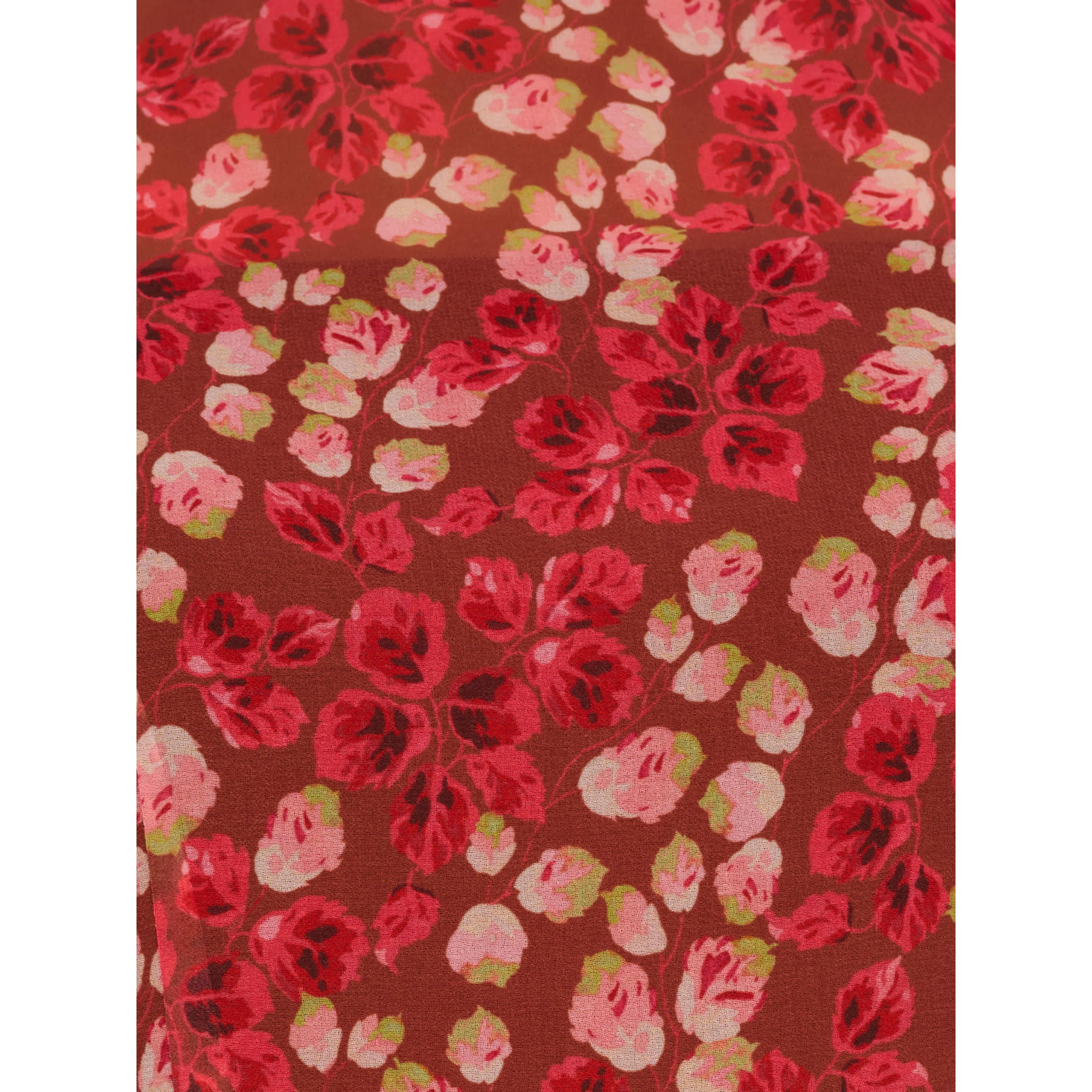 PRINT CRINKLE CHIFFON DRESS