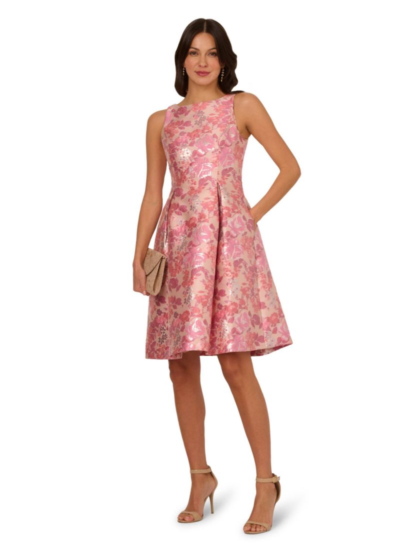 Floral Jacquard Dress