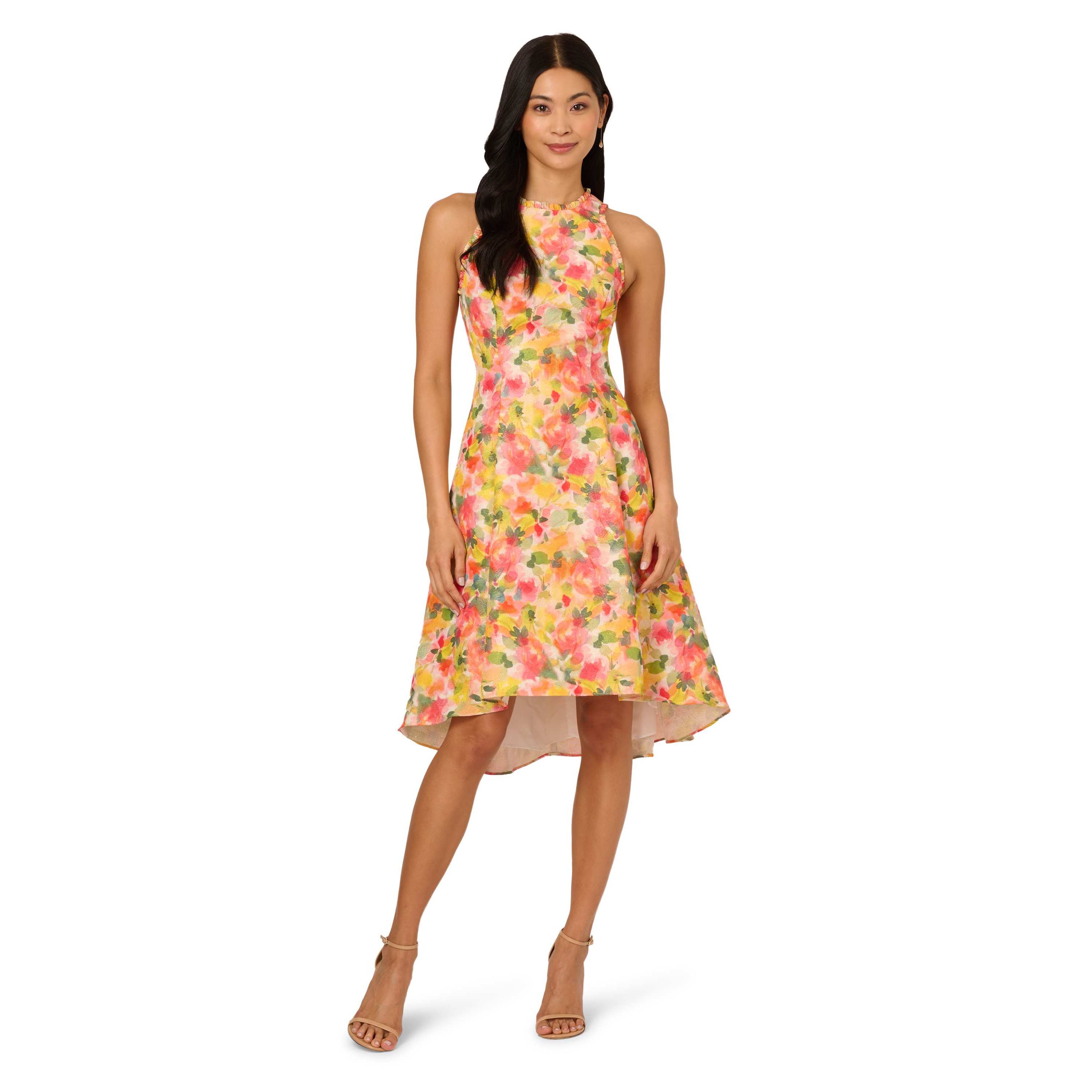 Ruffled Jacquard Dress