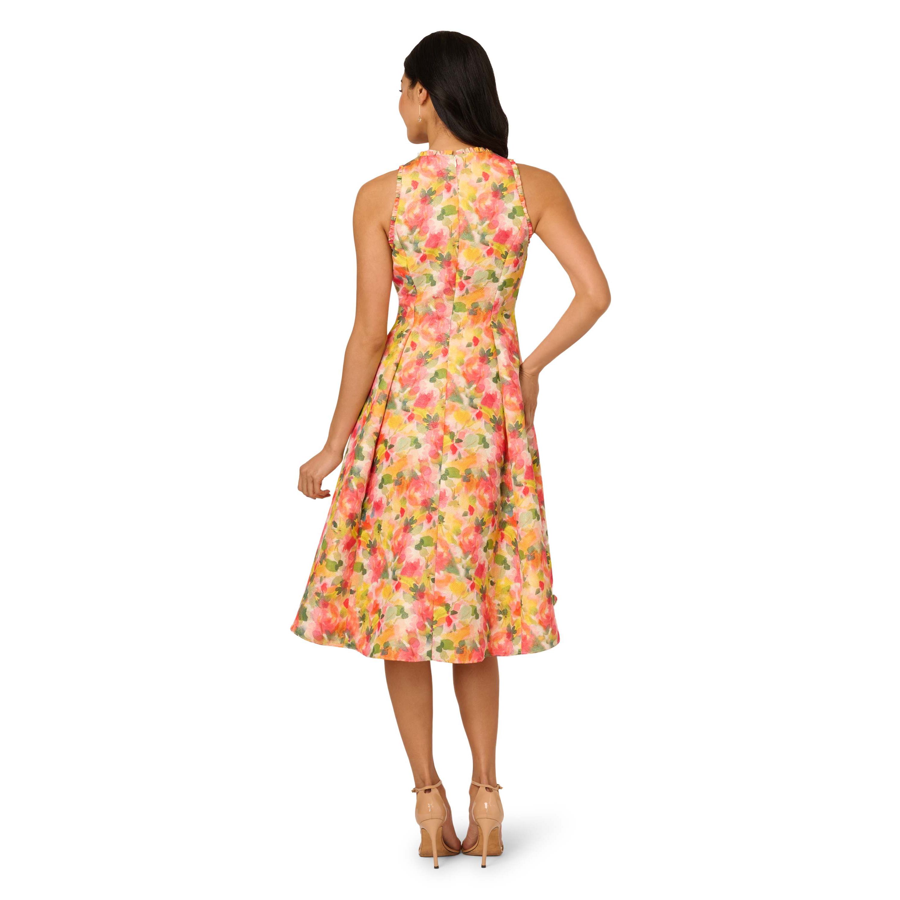 Ruffled Jacquard Dress