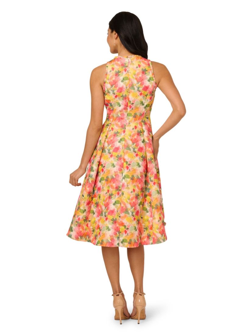 Ruffled Jacquard Dress