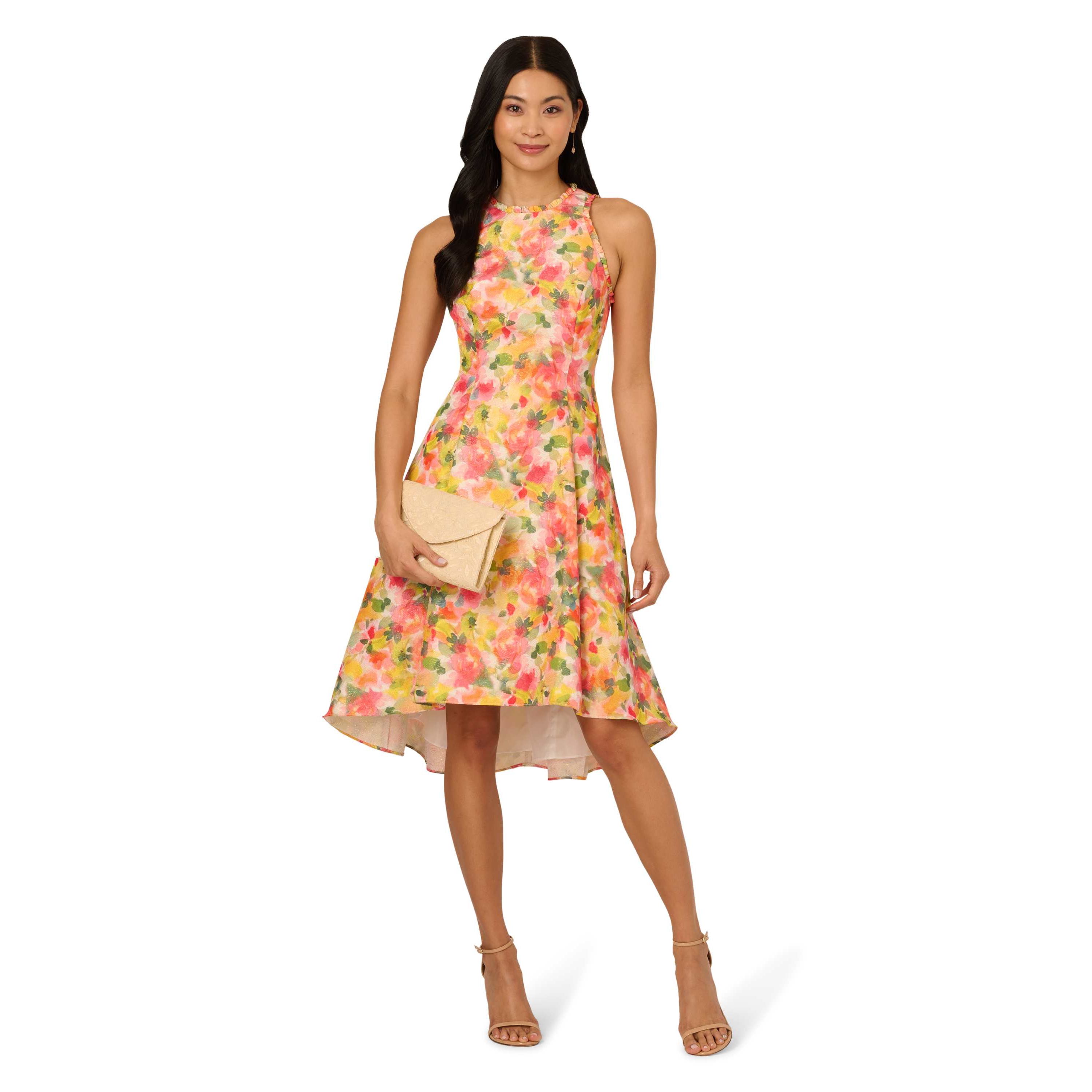 Ruffled Jacquard Dress