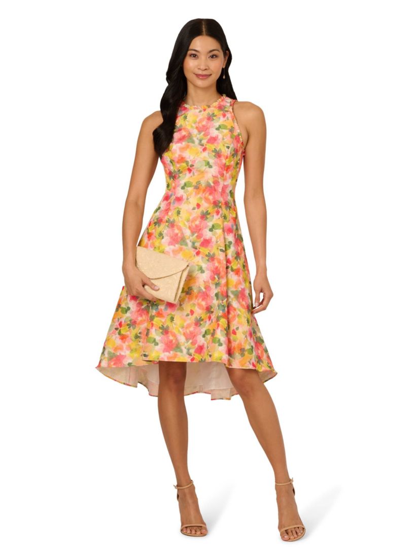 Ruffled Jacquard Dress