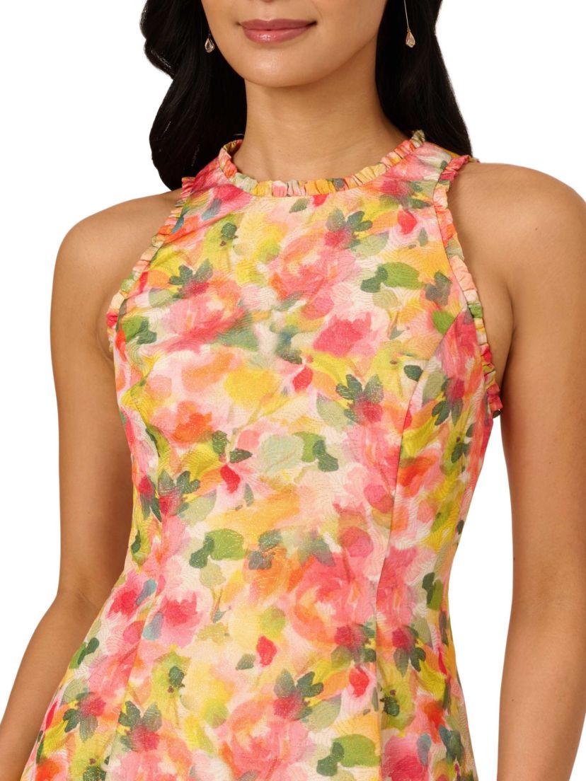 Ruffled Jacquard Dress