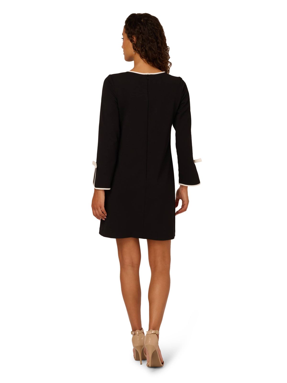 Long Sleeve Crepe Short Dress