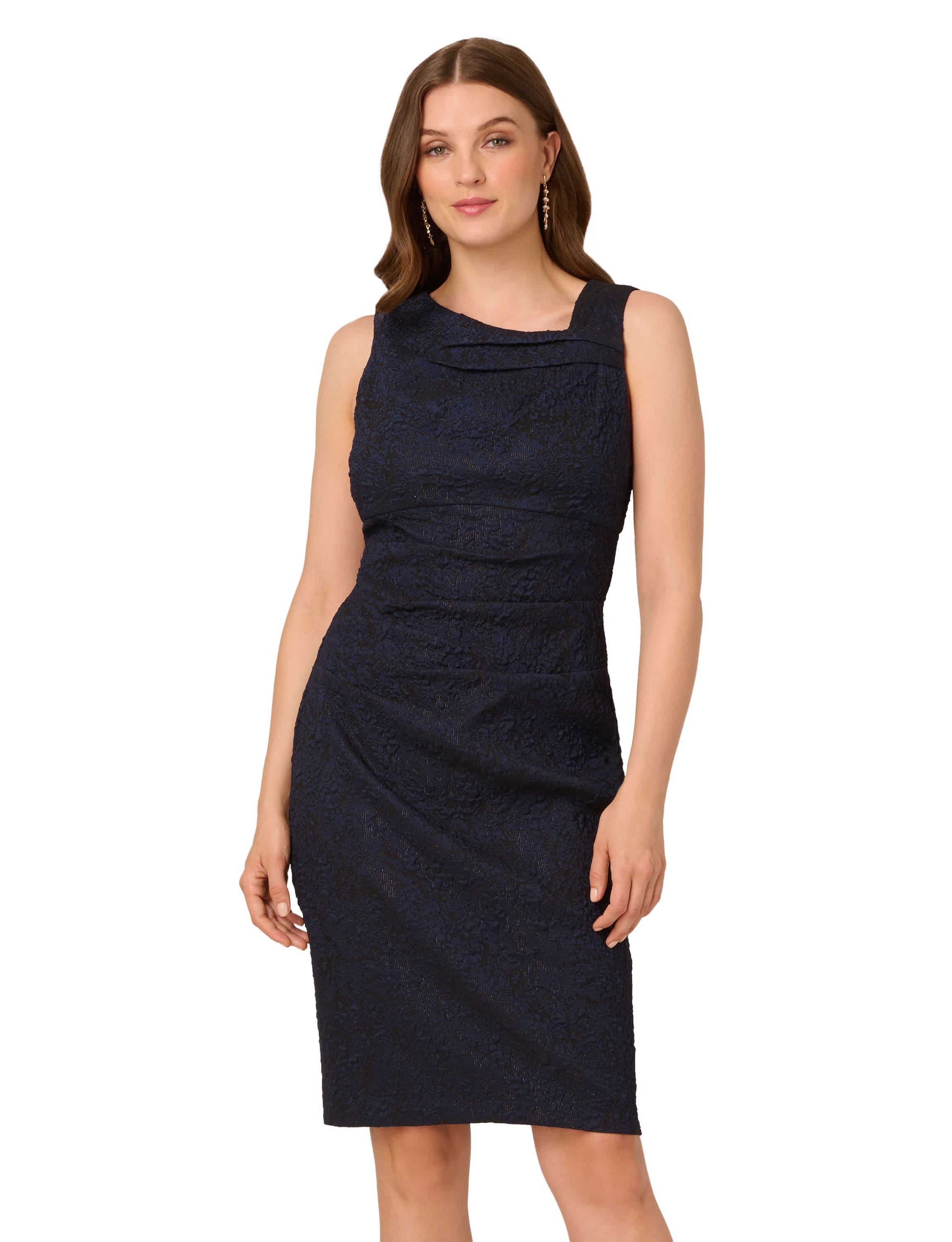 Boat Neck Sheath Dress
