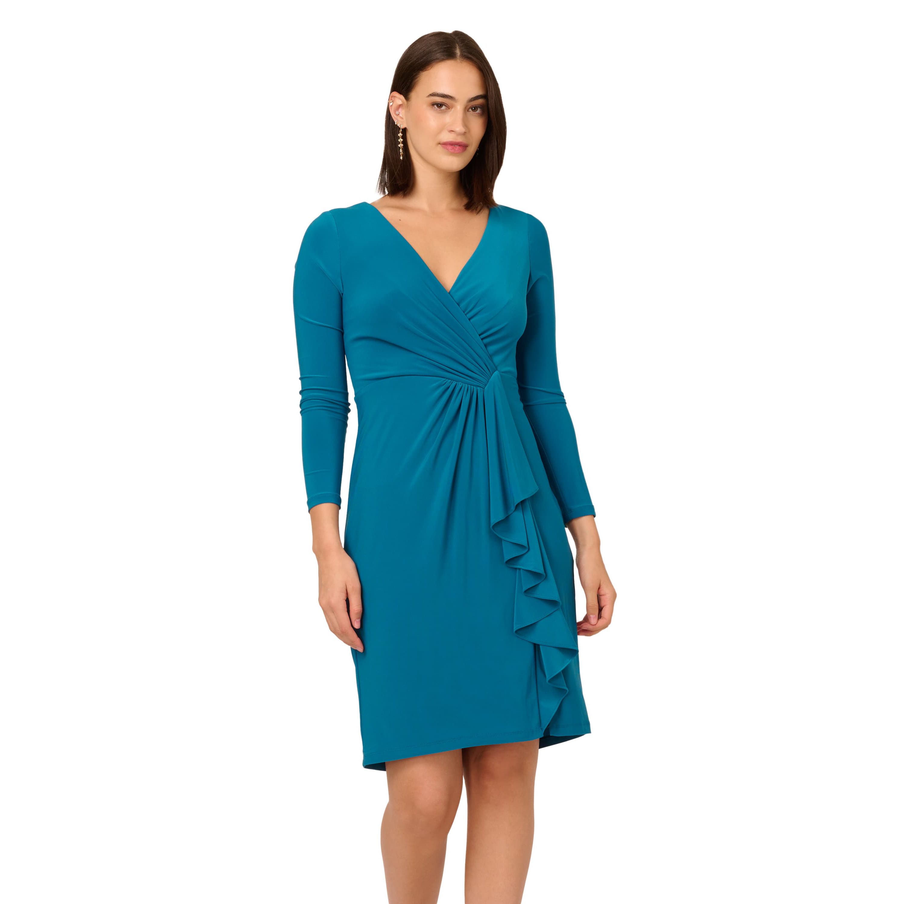 Jersey Draped Short Dress