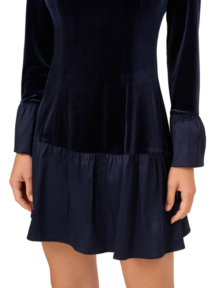 Velvet Combo Midi Dress