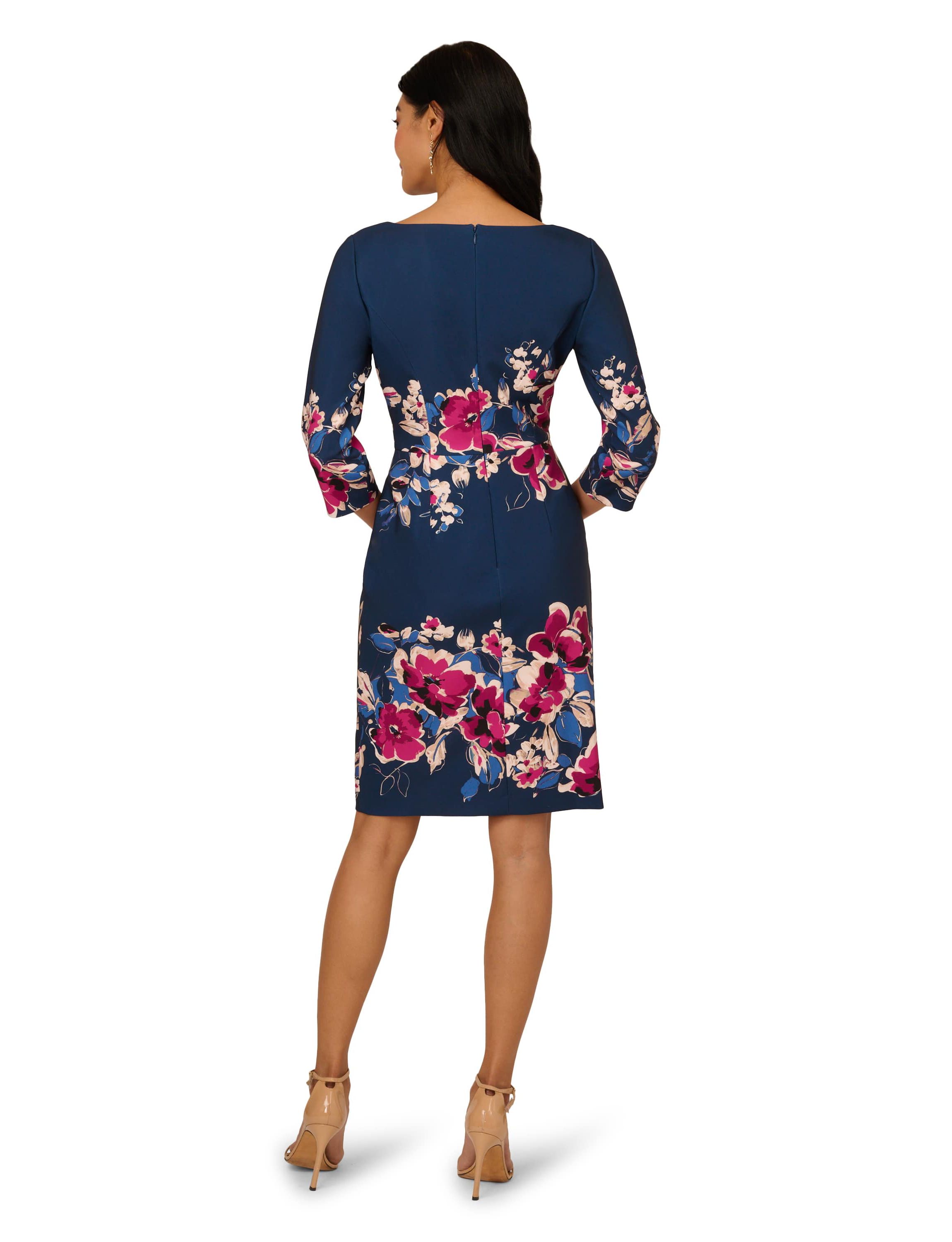 Border Floral Midi Dress