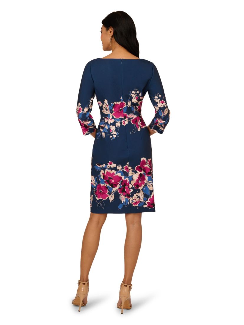 Border Floral Midi Dress