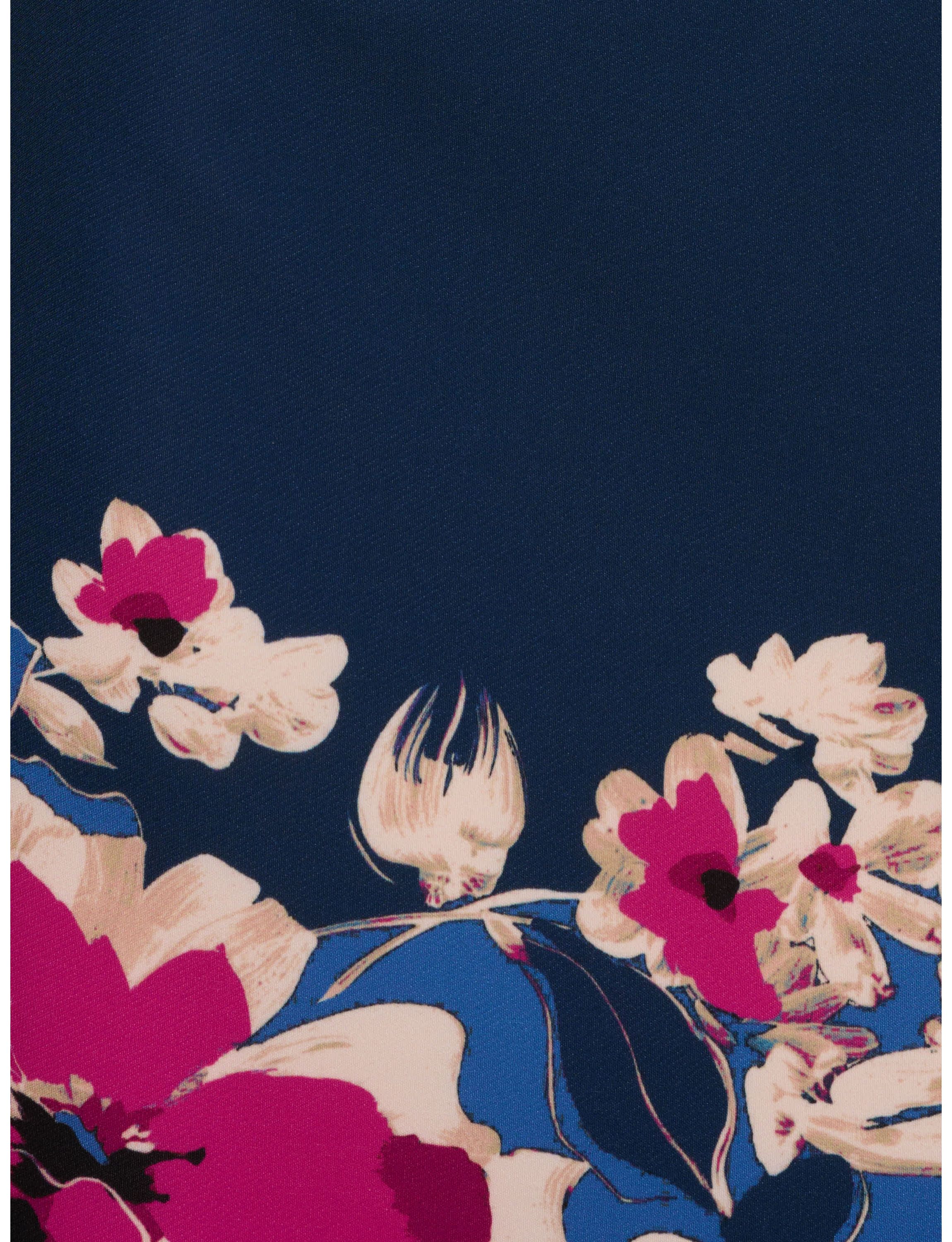 Border Floral Midi Dress