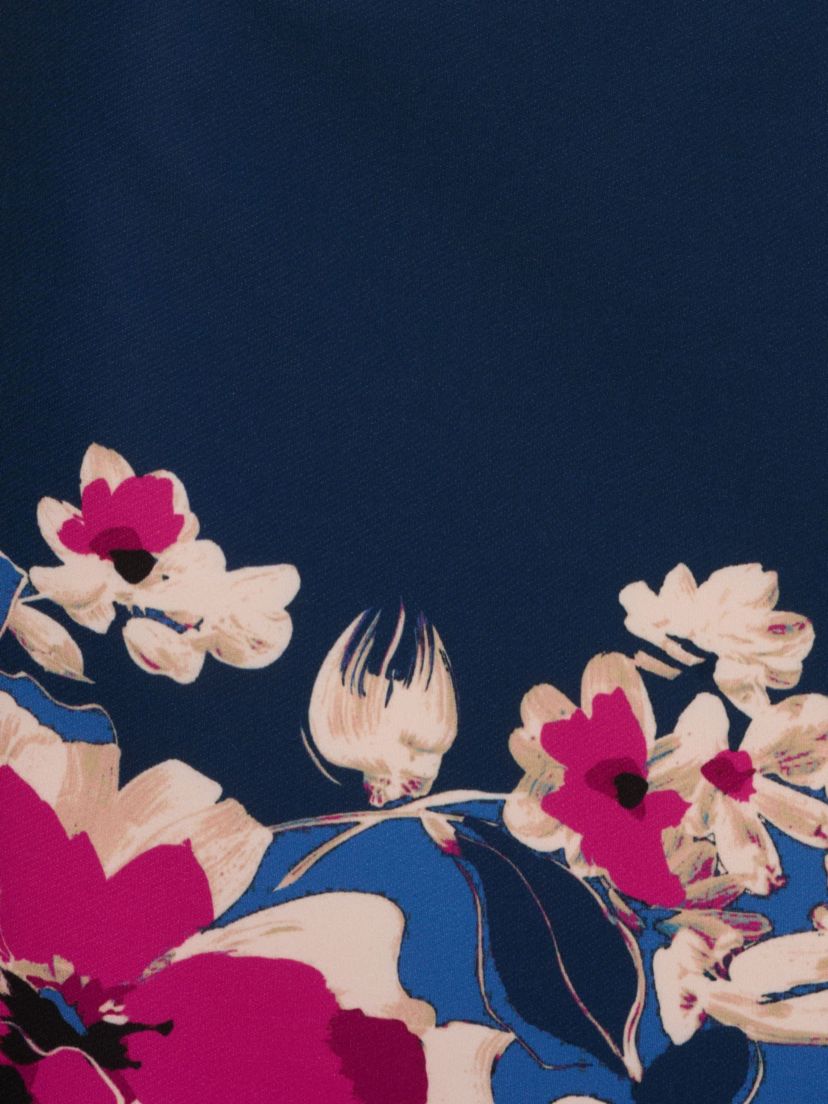 Border Floral Midi Dress