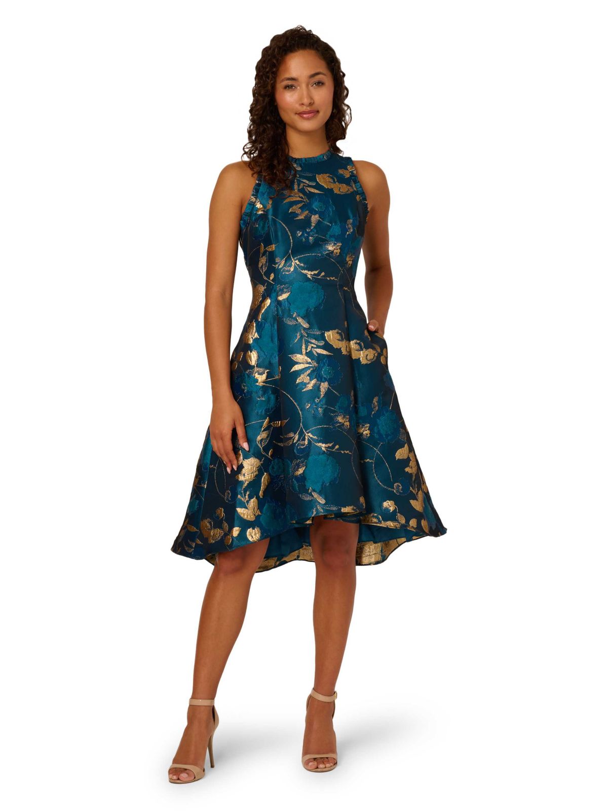 Ruffle Jacquard Dress